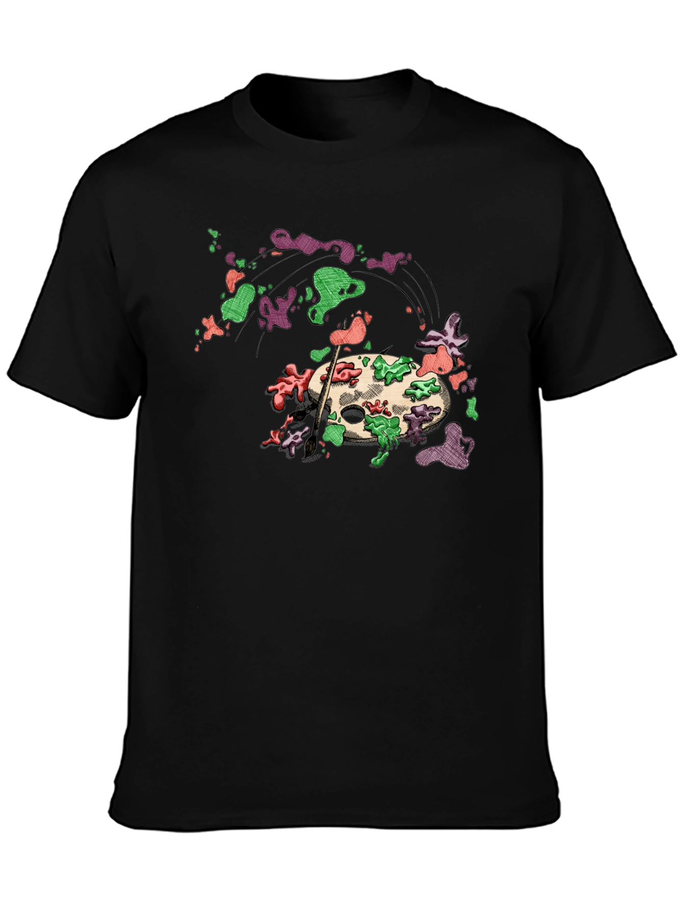 Art Palette Graphic Tee - Painters Style T-Shirt