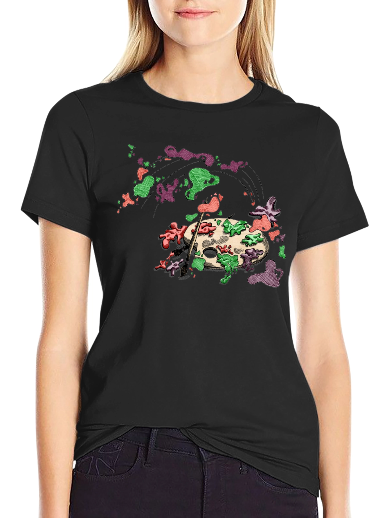 Art Palette Graphic Tee - Painters Style T-Shirt