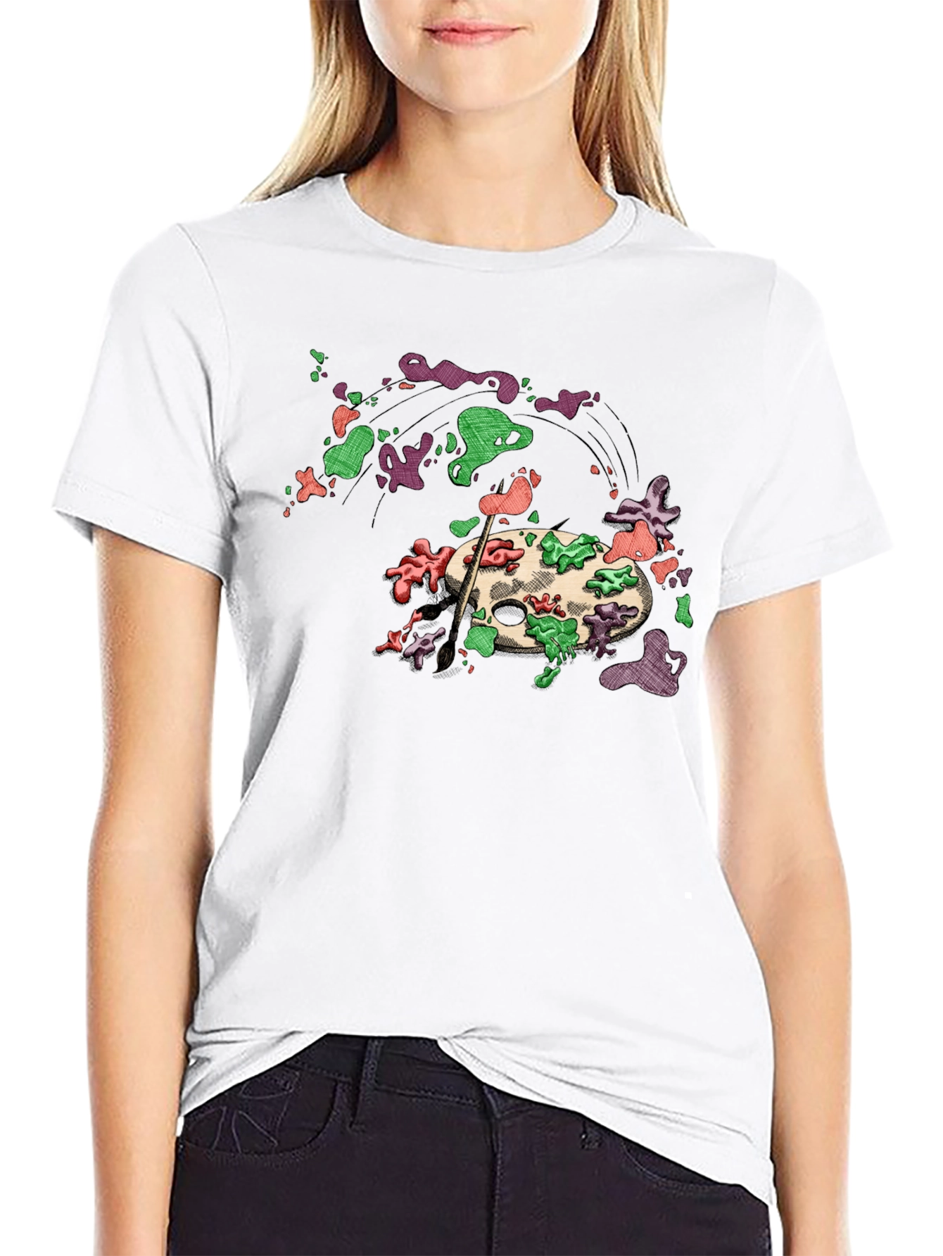 Art Palette Graphic Tee - Painters Style T-Shirt
