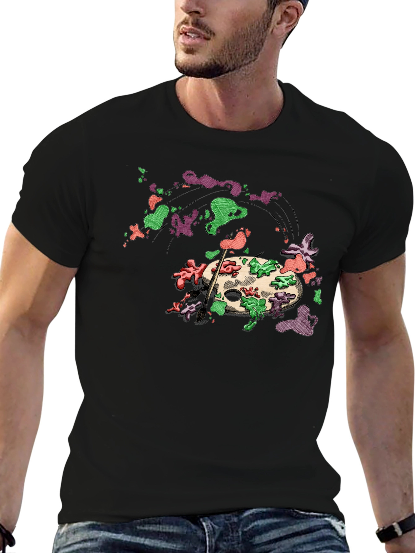 Art Palette Graphic Tee - Painters Style T-Shirt