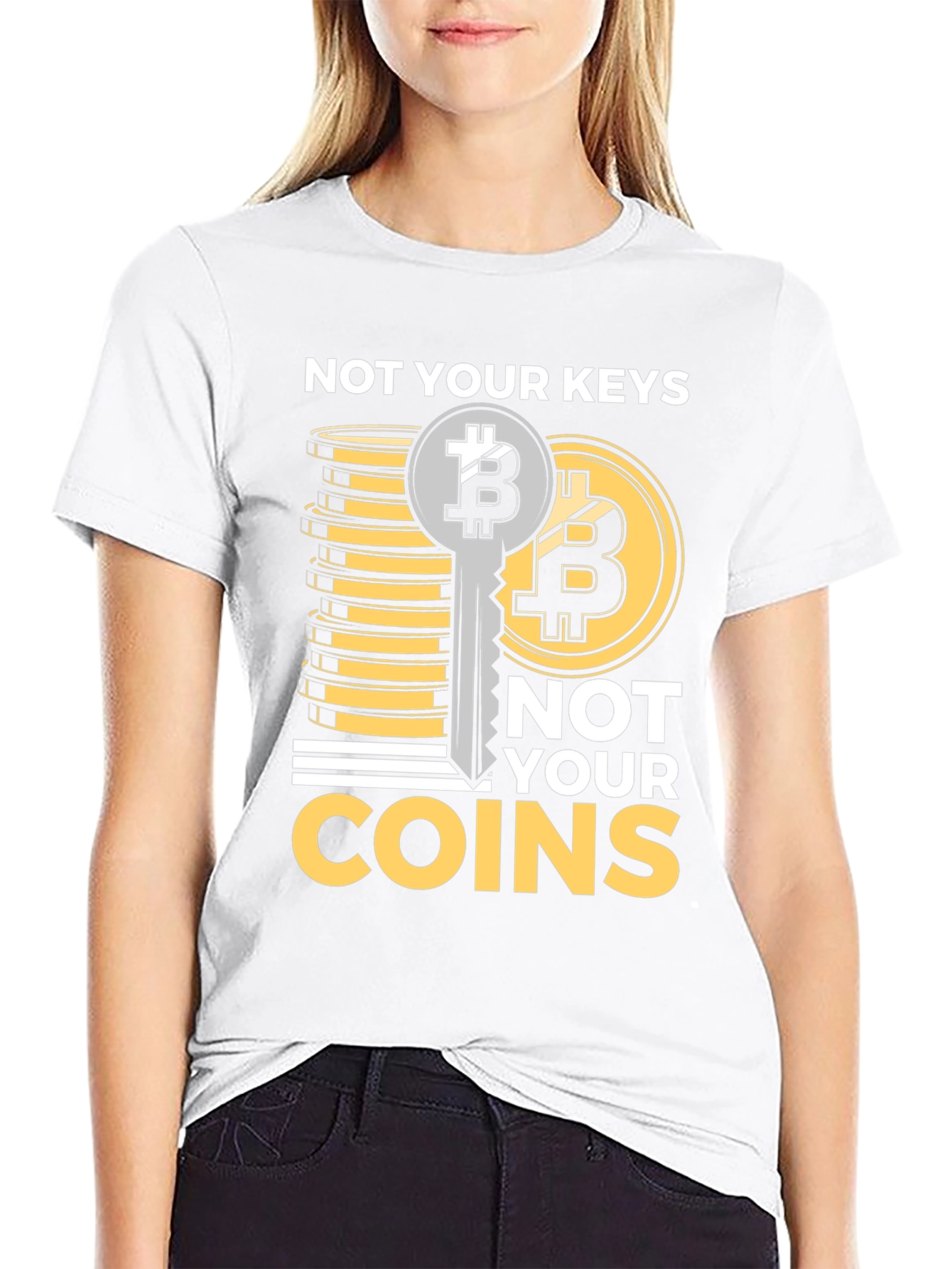 Not Your Keys Not Your Coins Bitcoin Crypto T-Shirt