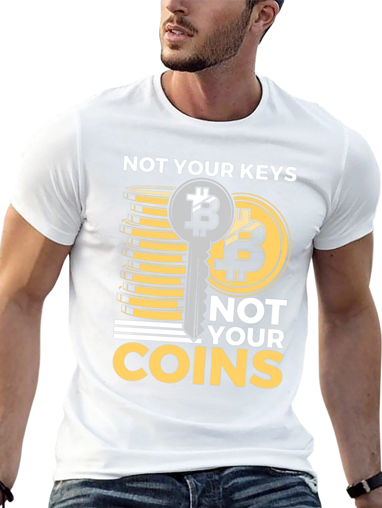 Not Your Keys Not Your Coins Bitcoin Crypto T-Shirt