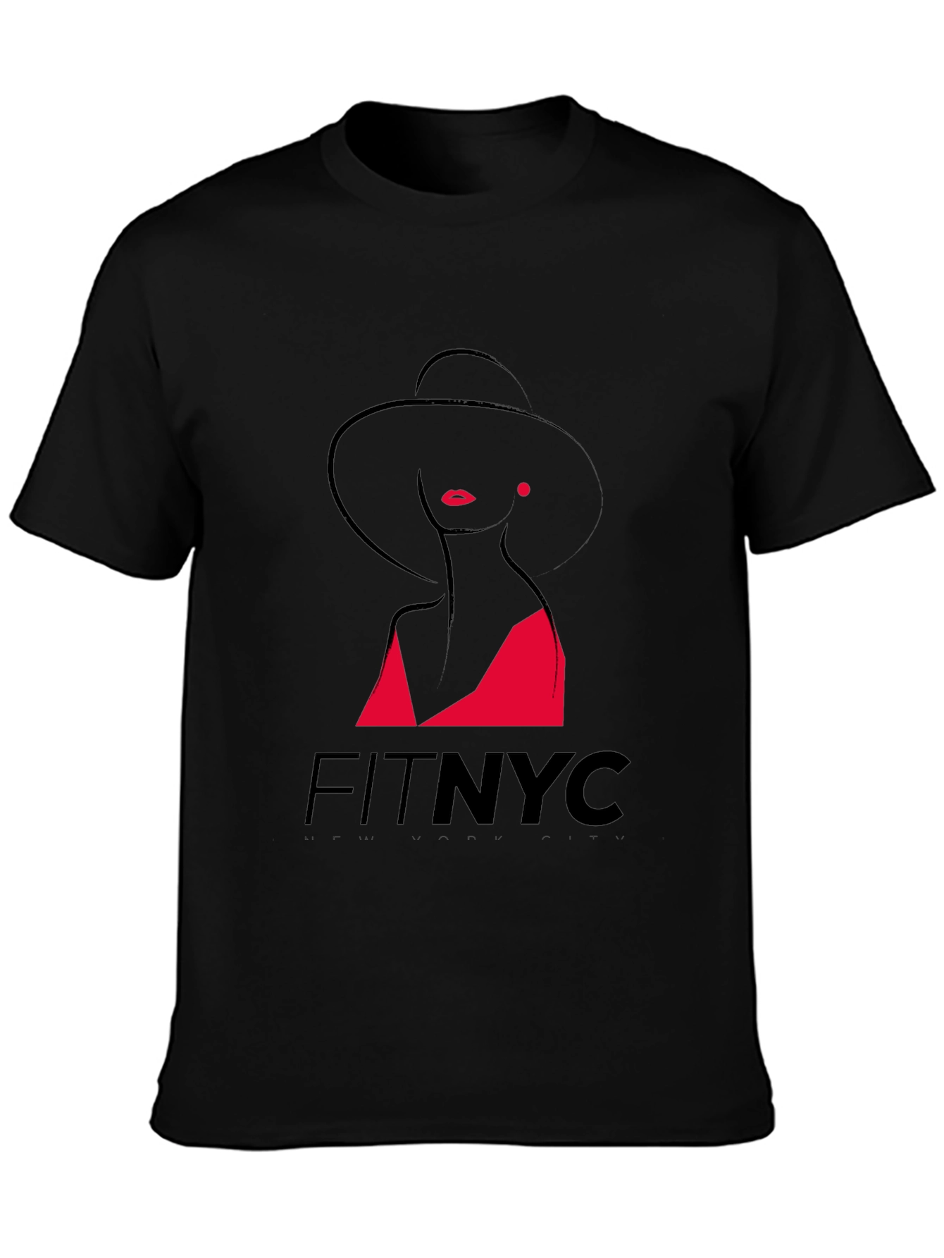Elegant Woman Graphic Black T-Shirt
