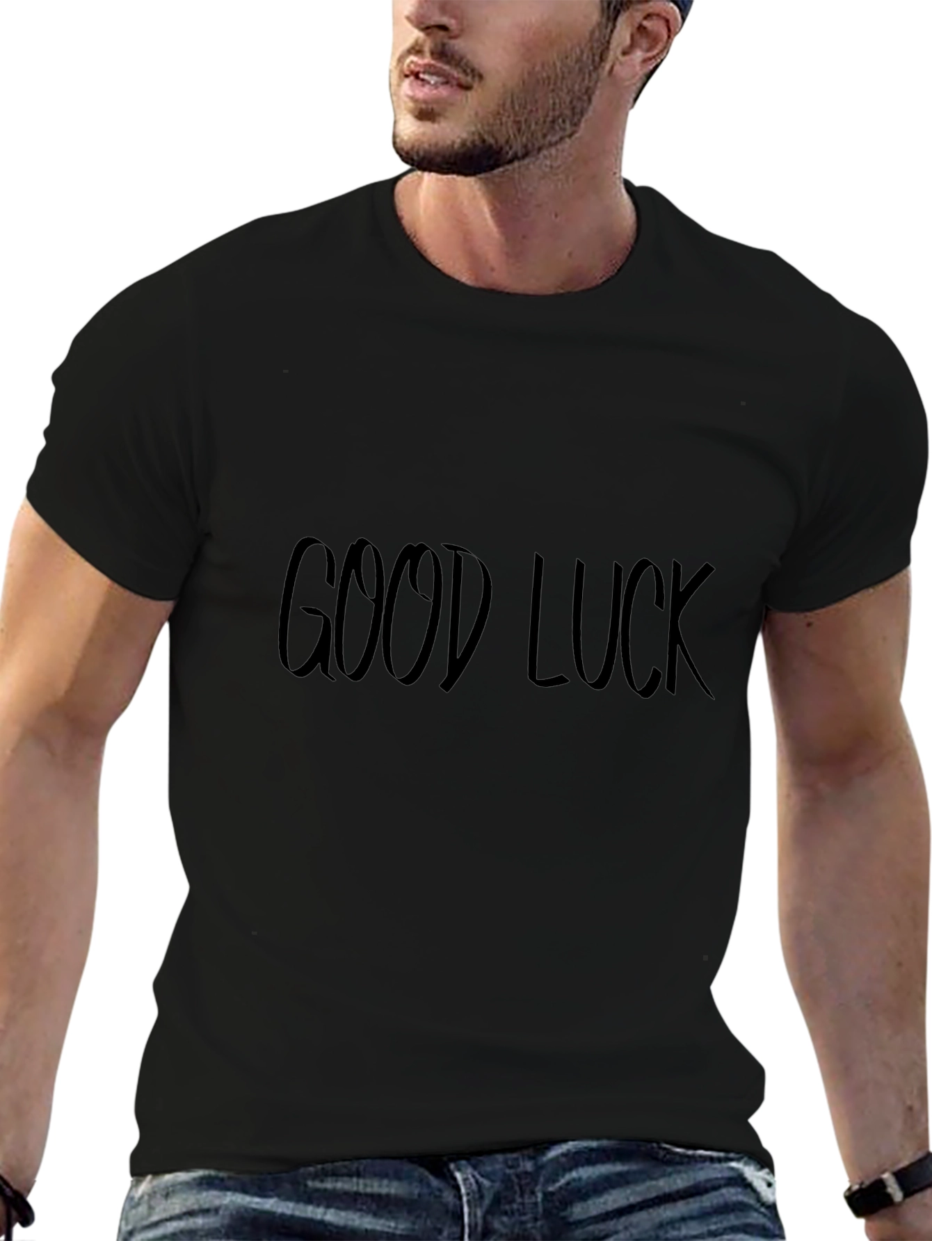 Good Luck Black Tee