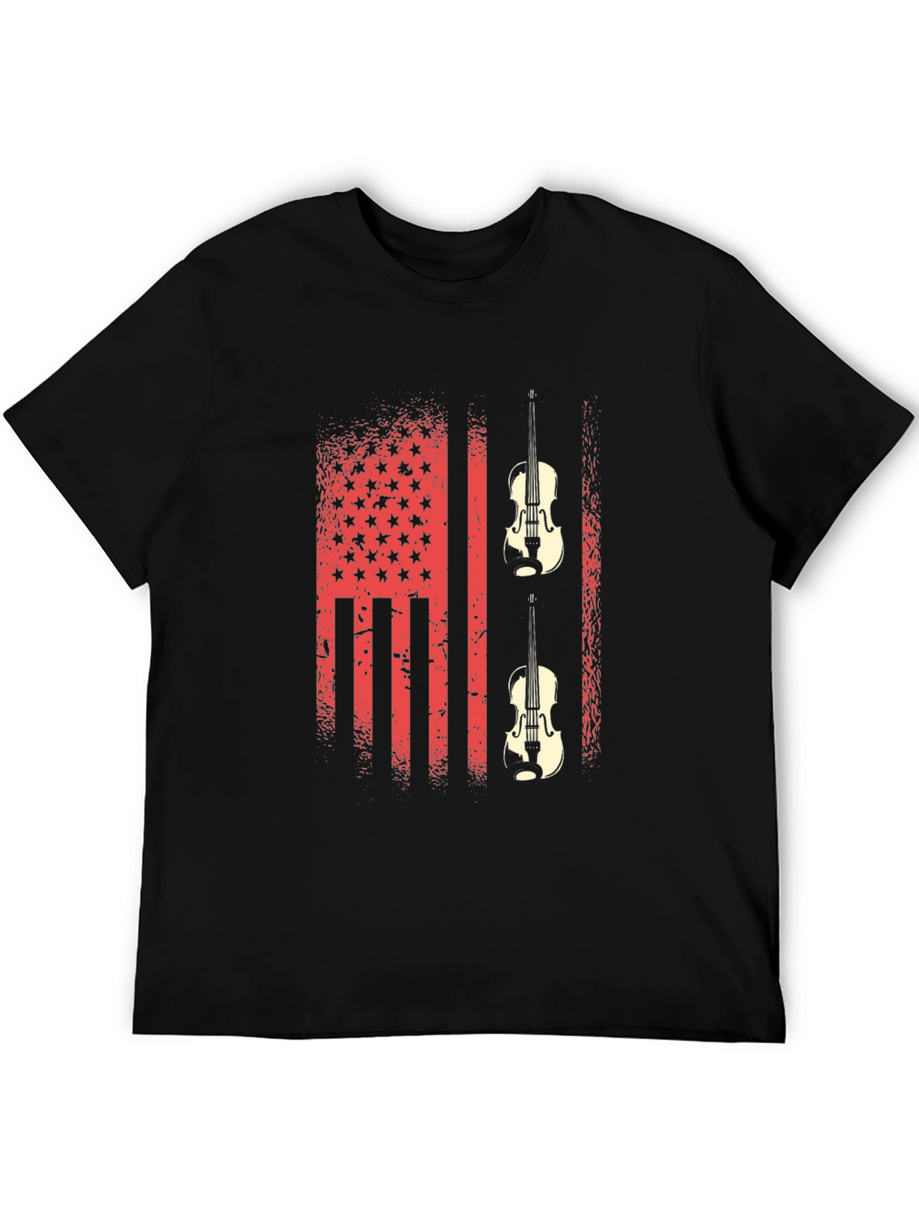 American Flag Violin Graphic Tee