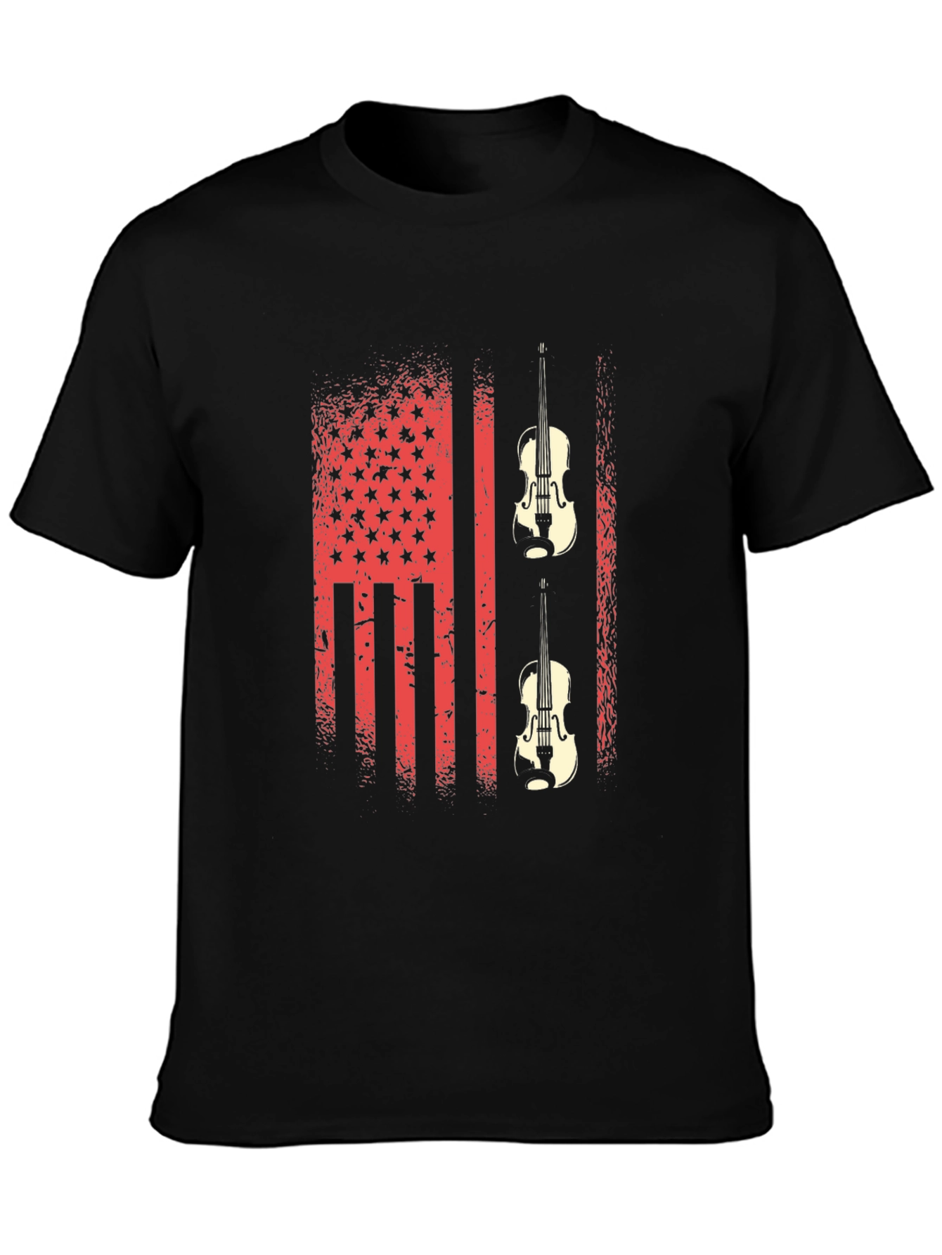 American Flag Violin Graphic Tee