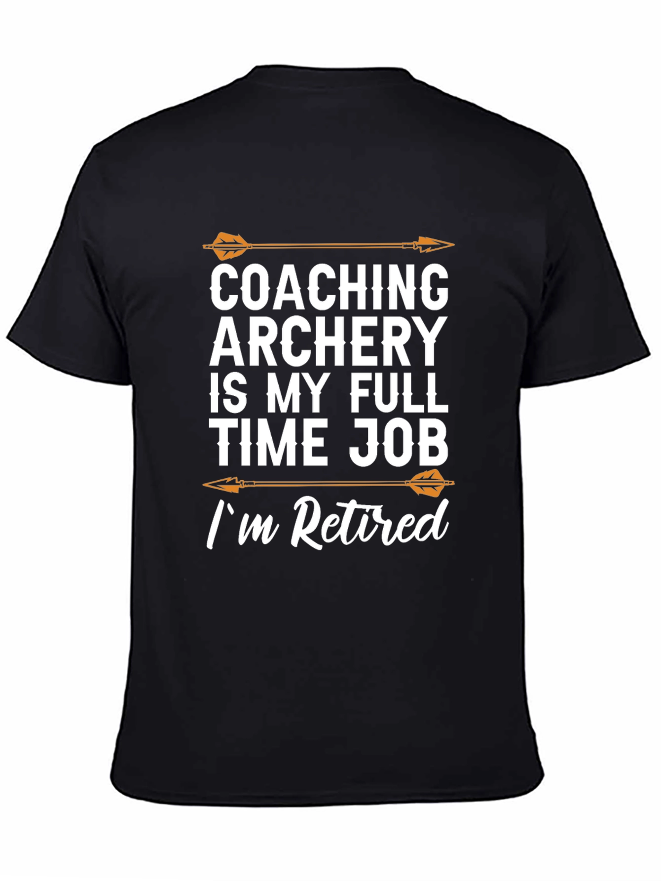 Coaching Archery Retired T-Shirt Black Cotton Tee