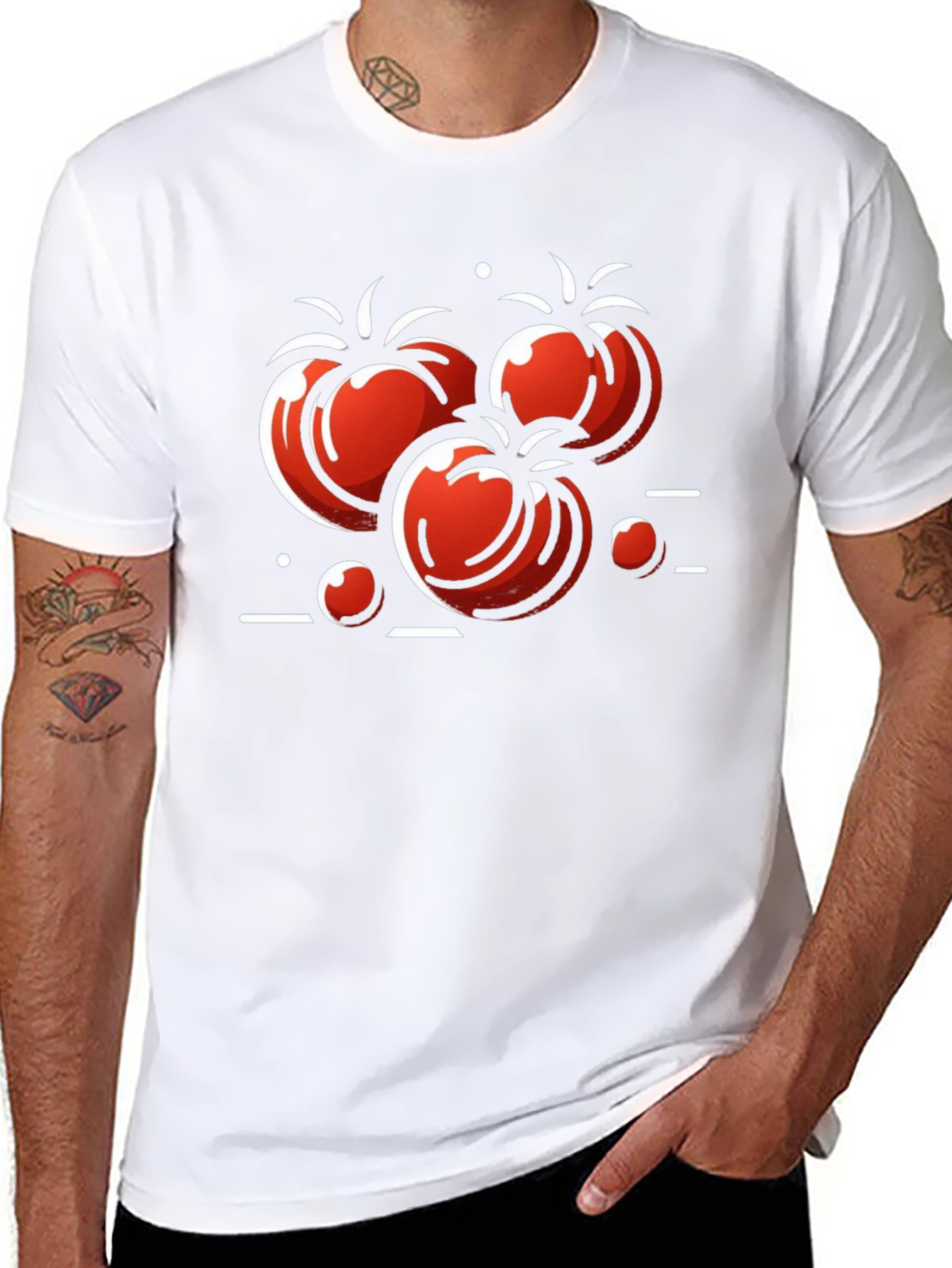 Tomato Graphic Print Black T-Shirt