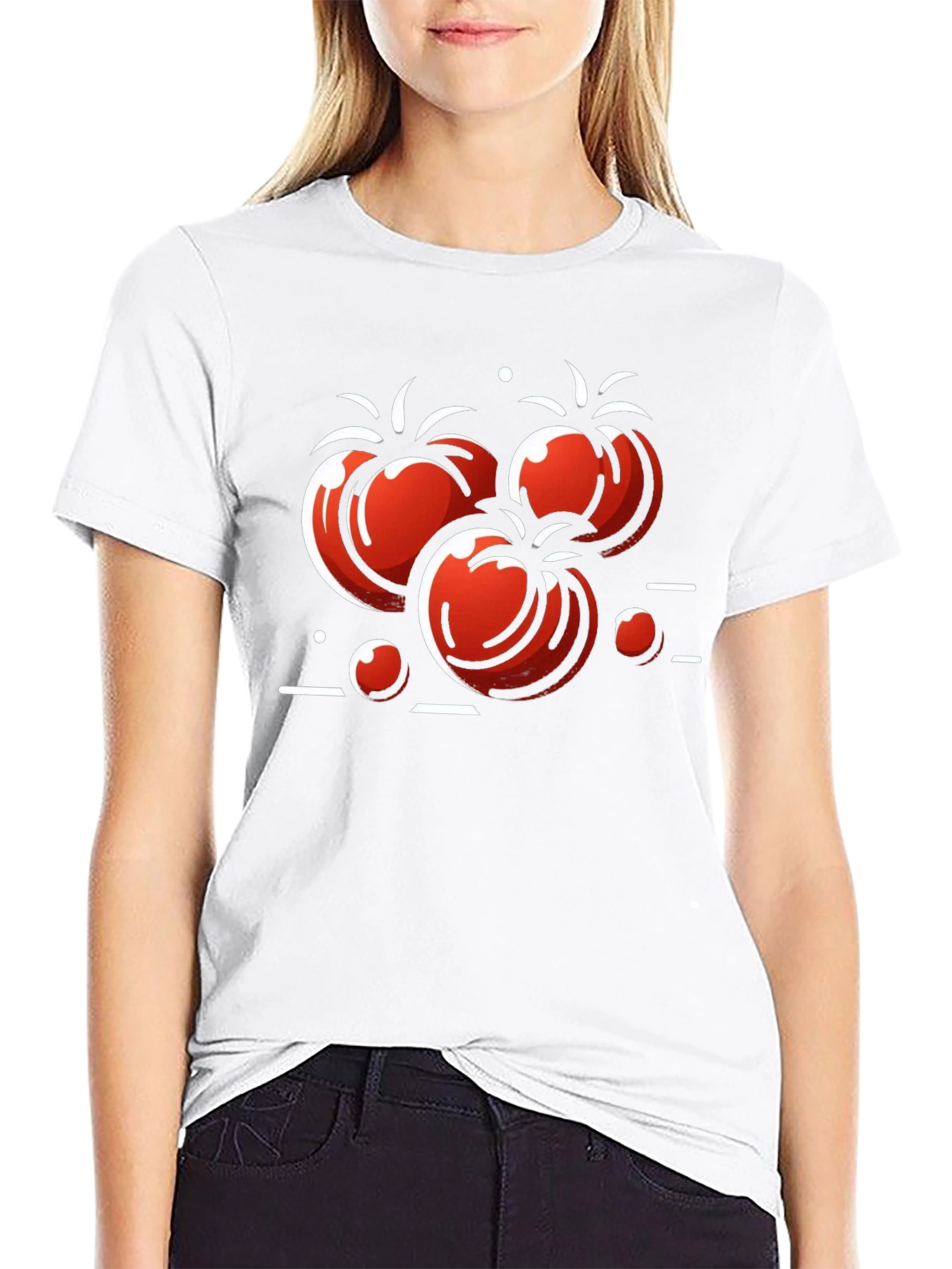 Tomato Graphic Print Black T-Shirt
