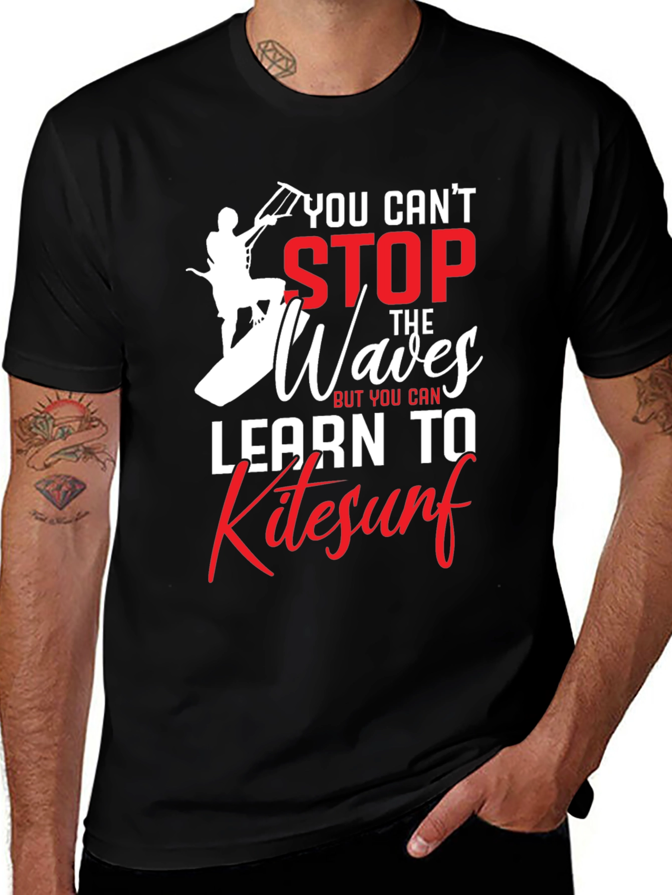 Kitesurf Graphic T-Shirt - You Cant Stop the Waves