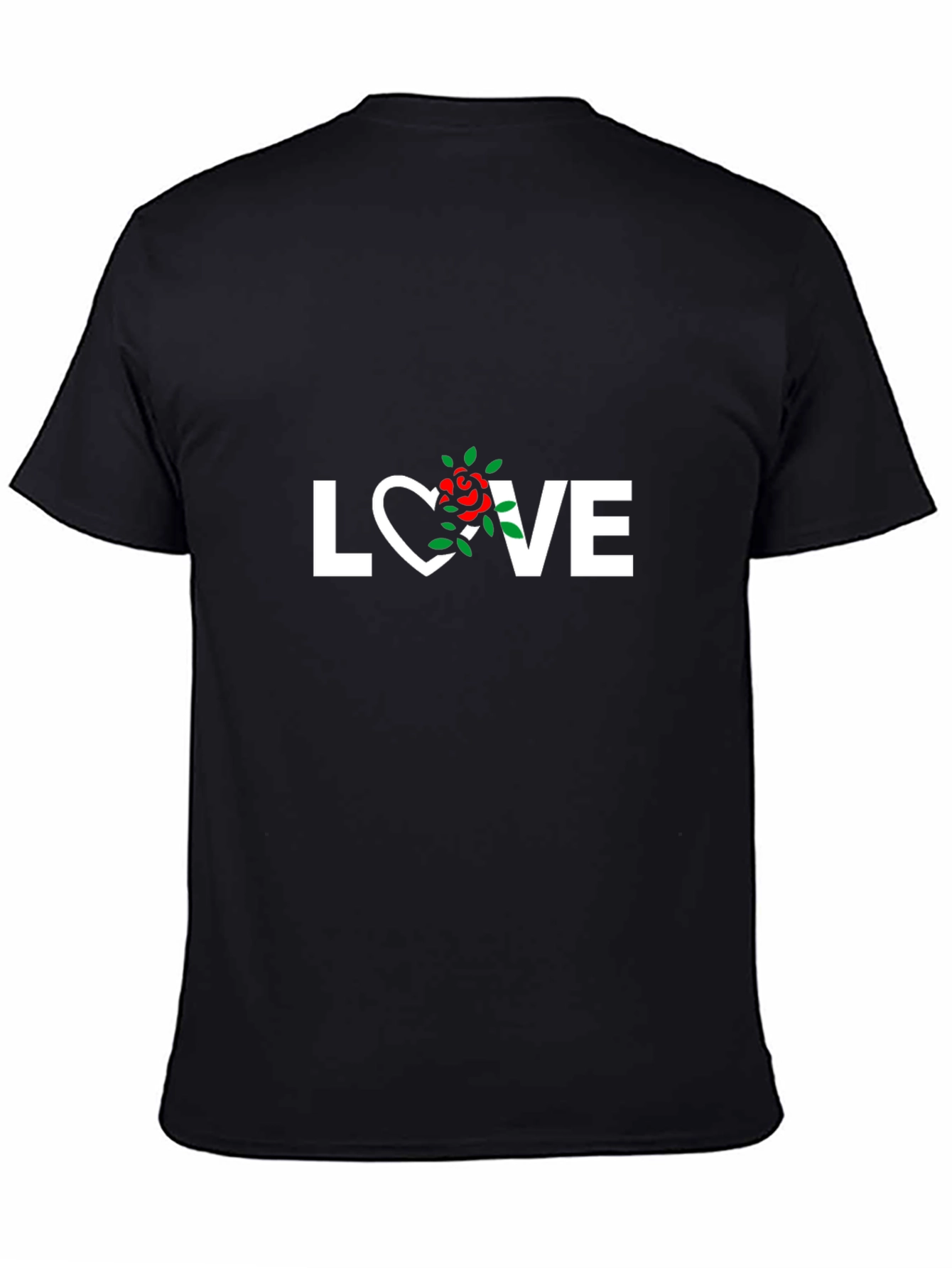 Love Rose Graphic Tee - Trendy Black T-Shirt