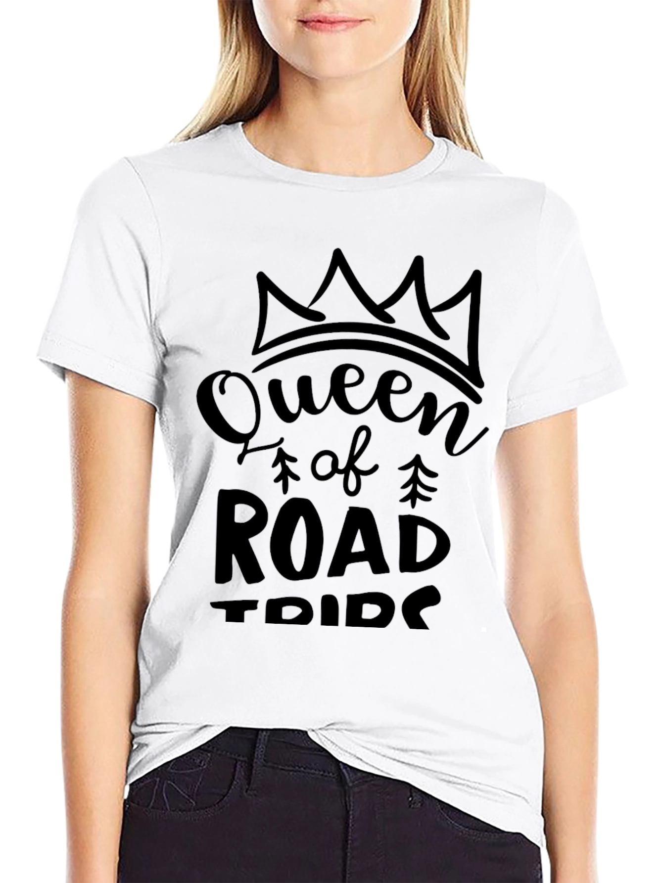 Queen of Road Trips Black T-Shirt