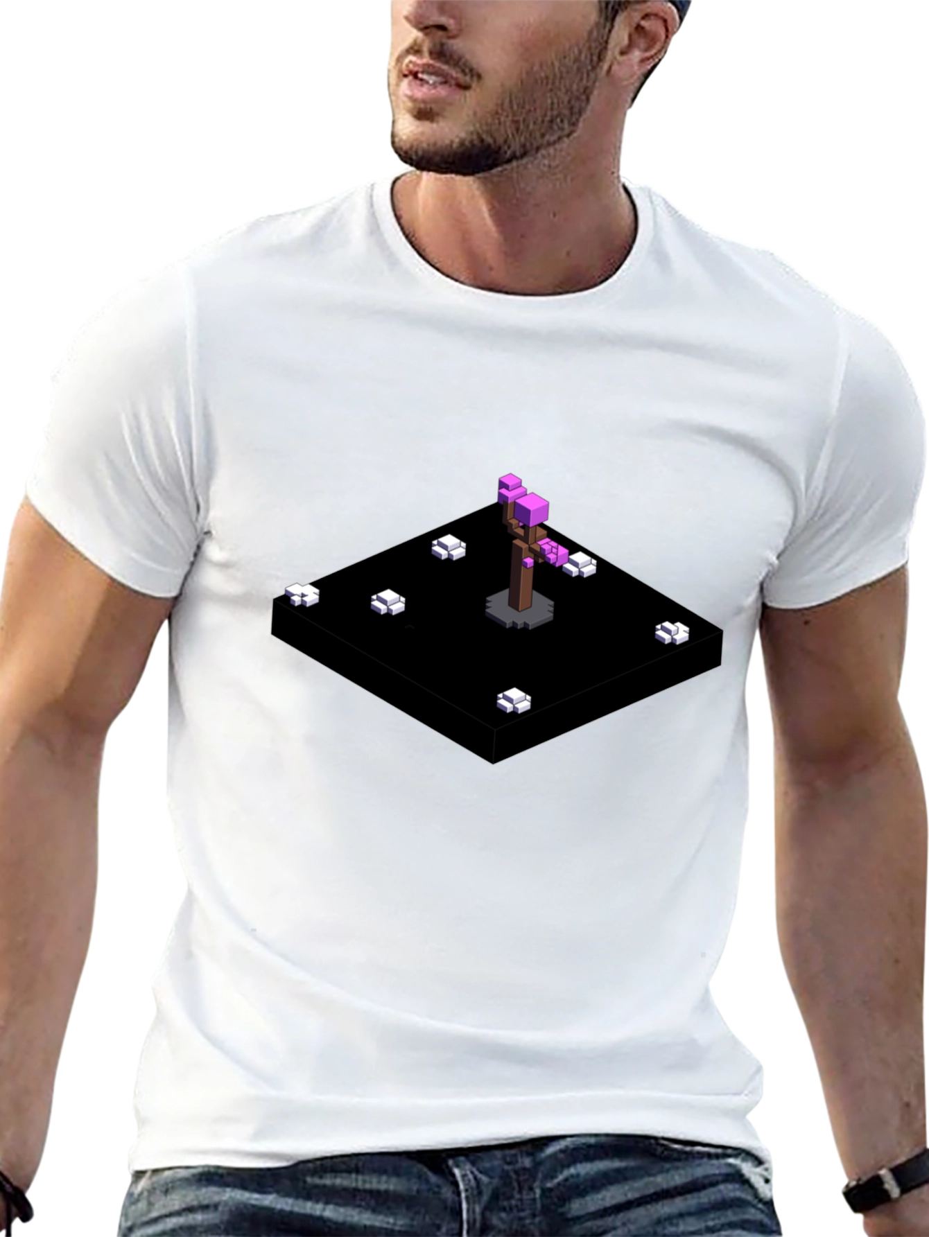 Pixel Art Tree T-Shirt - Modern Graphic Tee