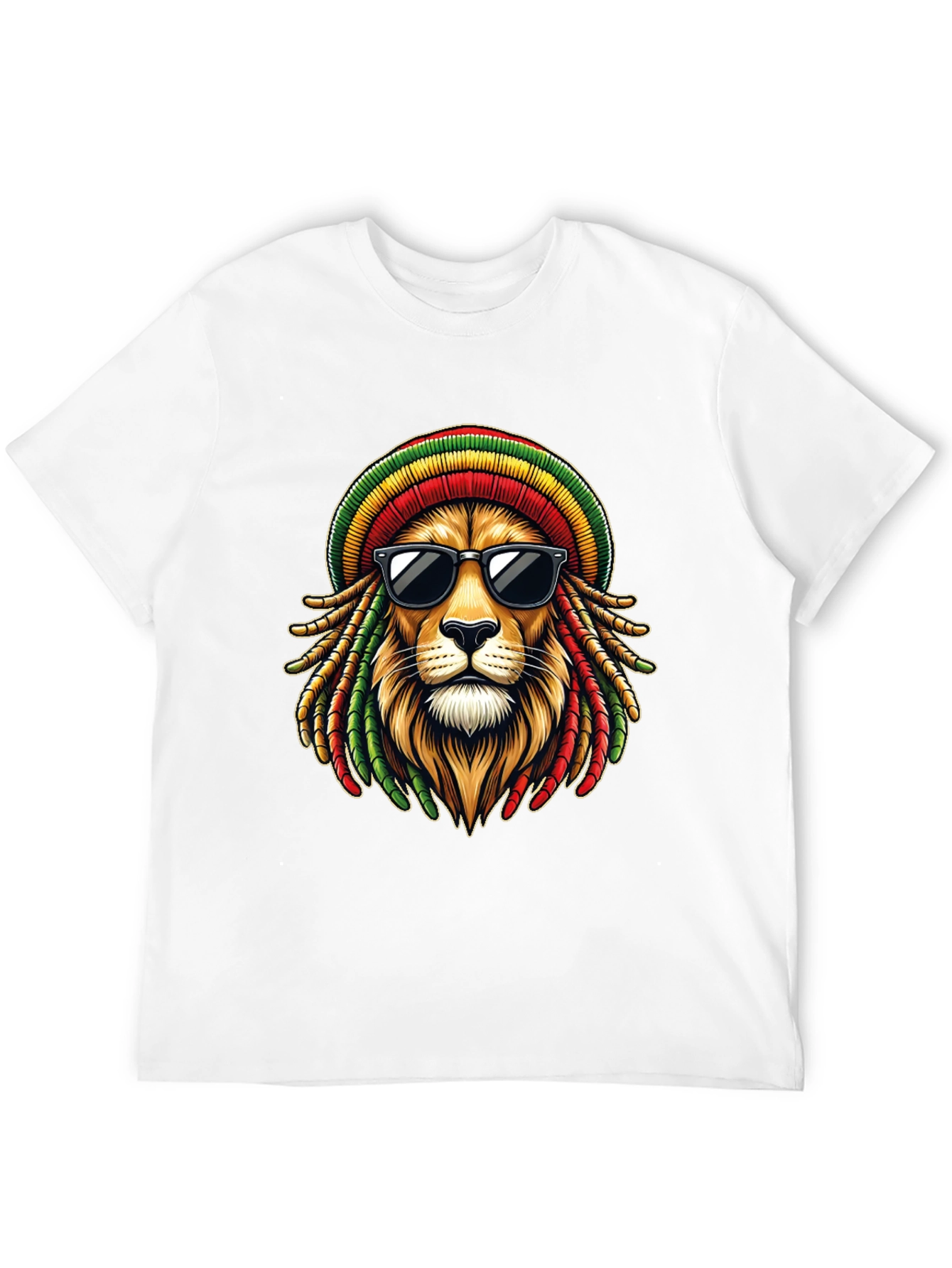Rasta Lion Graphic T-Shirt - Cool Reggae Style