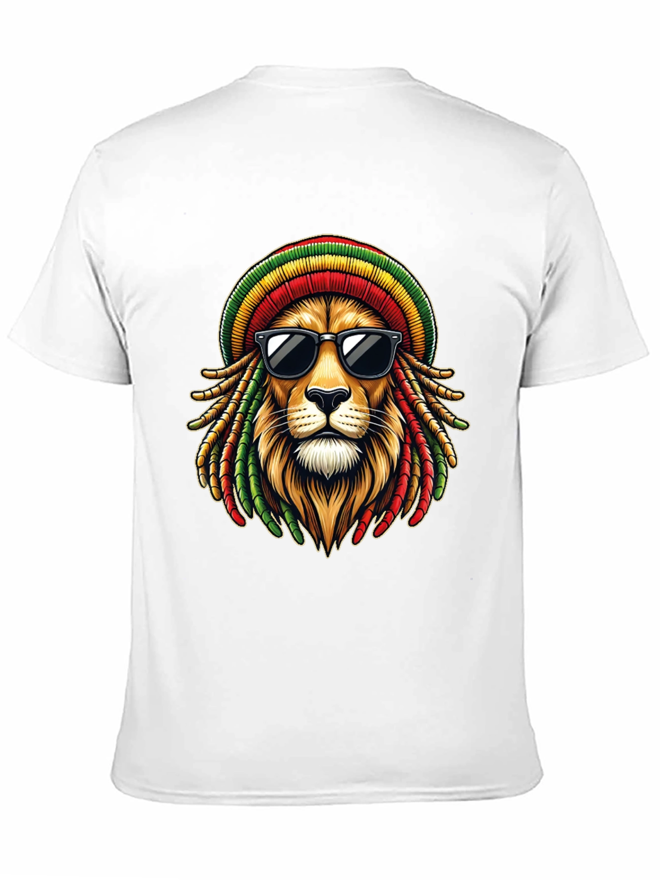 Rasta Lion Graphic T-Shirt - Cool Reggae Style