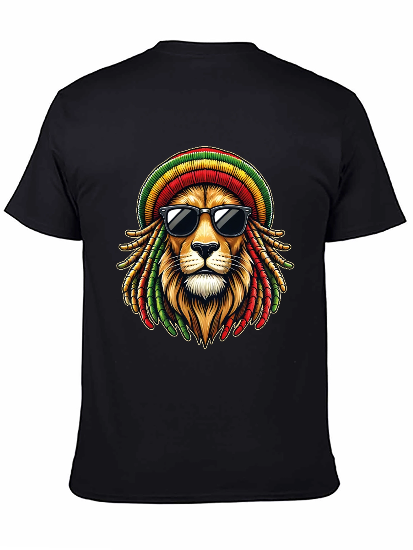 Rasta Lion Graphic T-Shirt - Cool Reggae Style