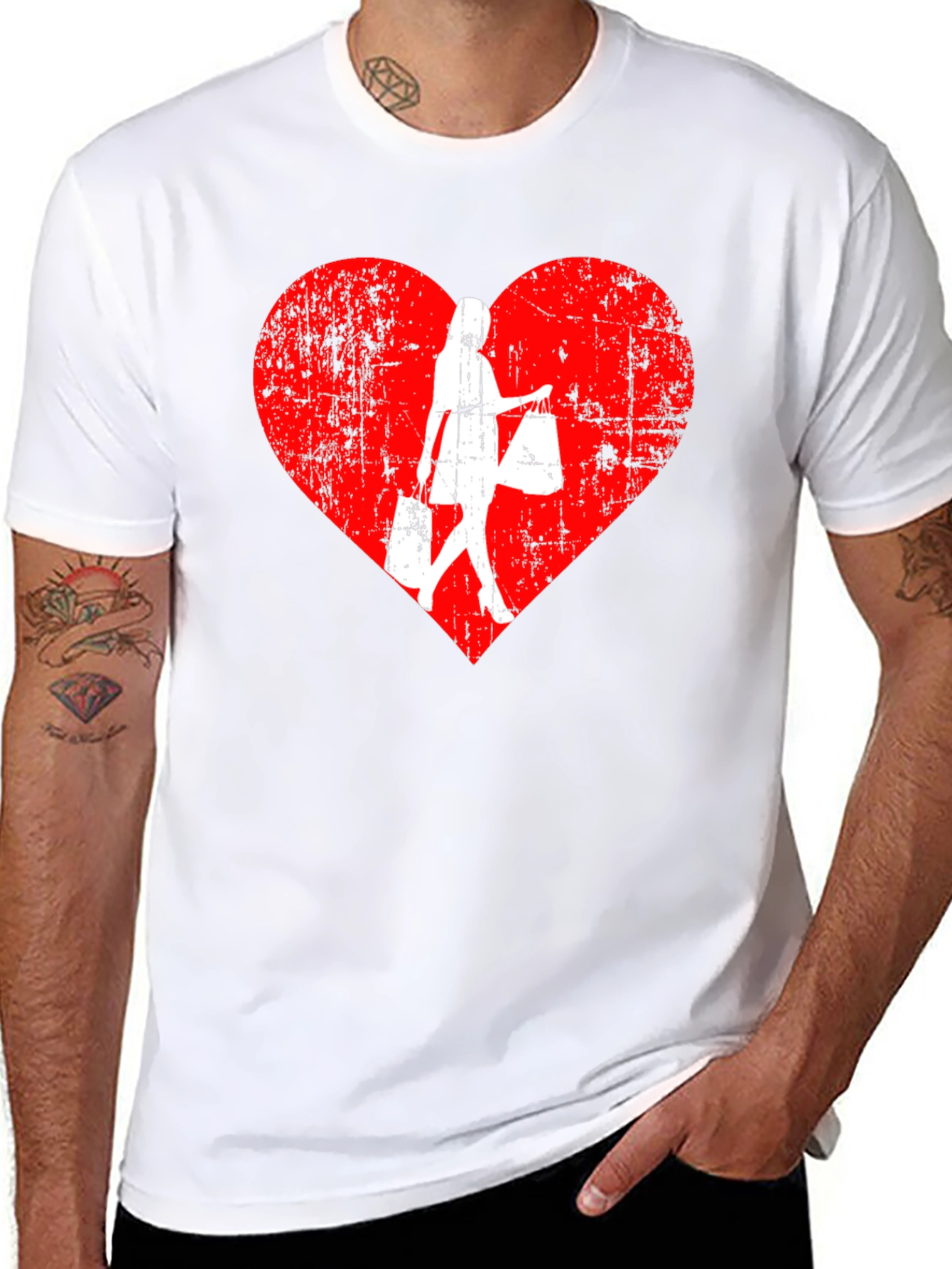 Shopping Lover T-Shirt - Heart Design