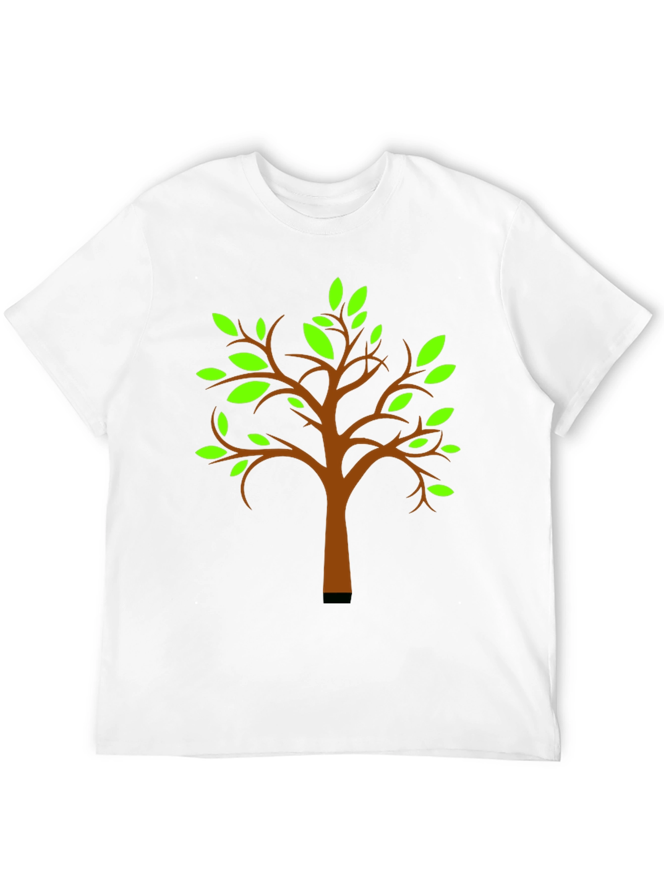 Nature Tree Graphic T-Shirt - Black Cotton Tee