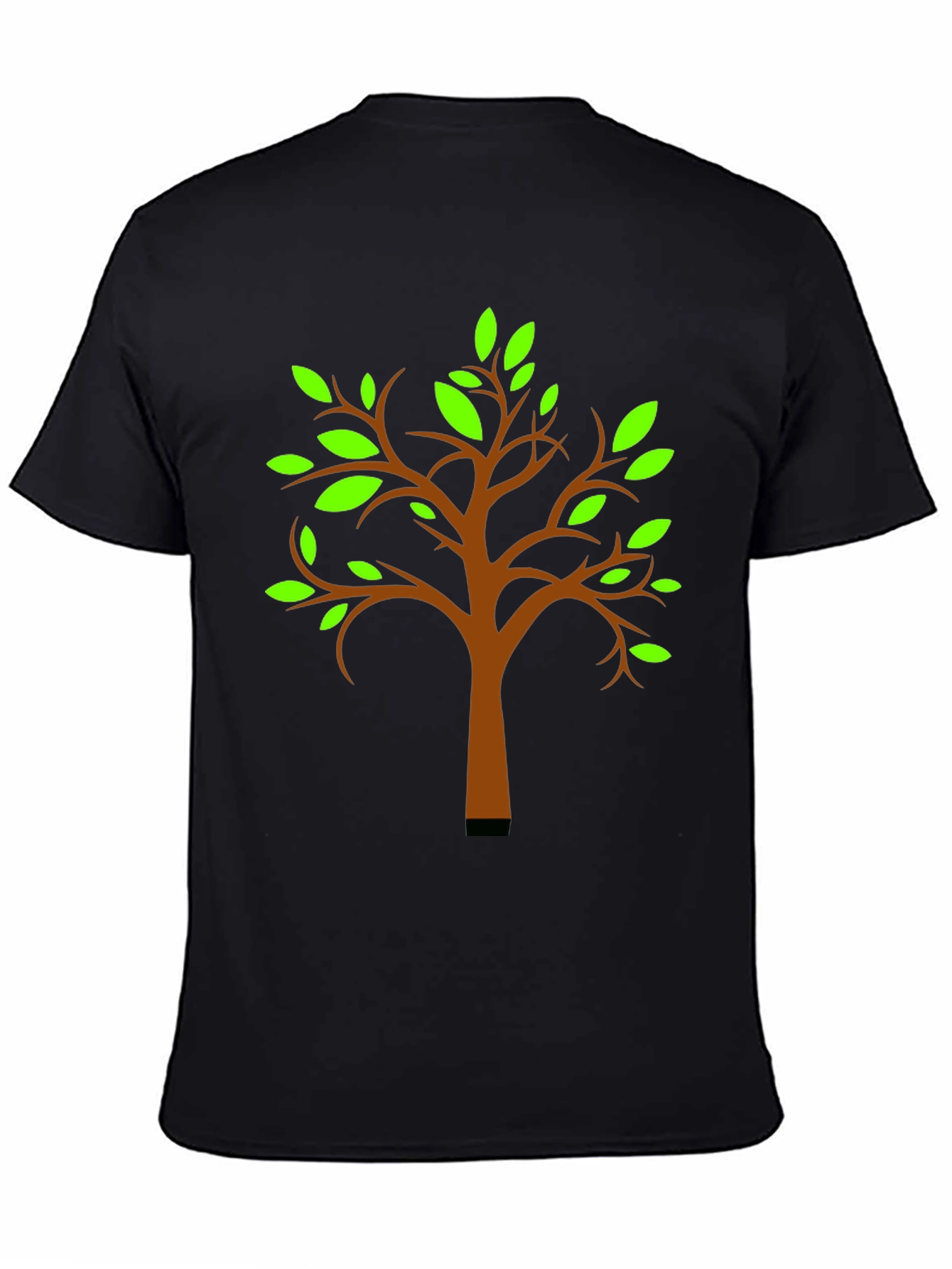 Nature Tree Graphic T-Shirt - Black Cotton Tee