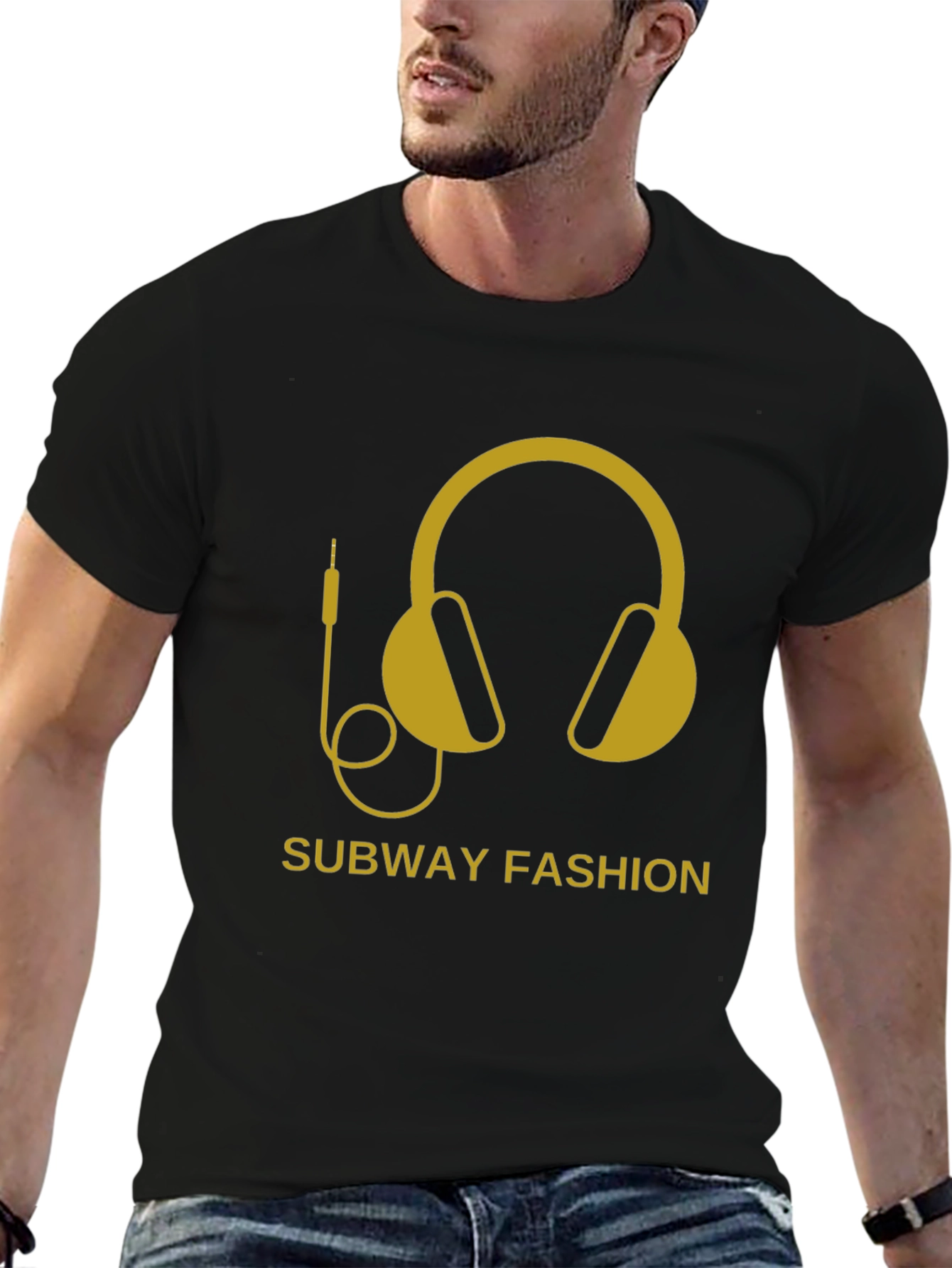 Subway Fashion Headphones Graphic Tee