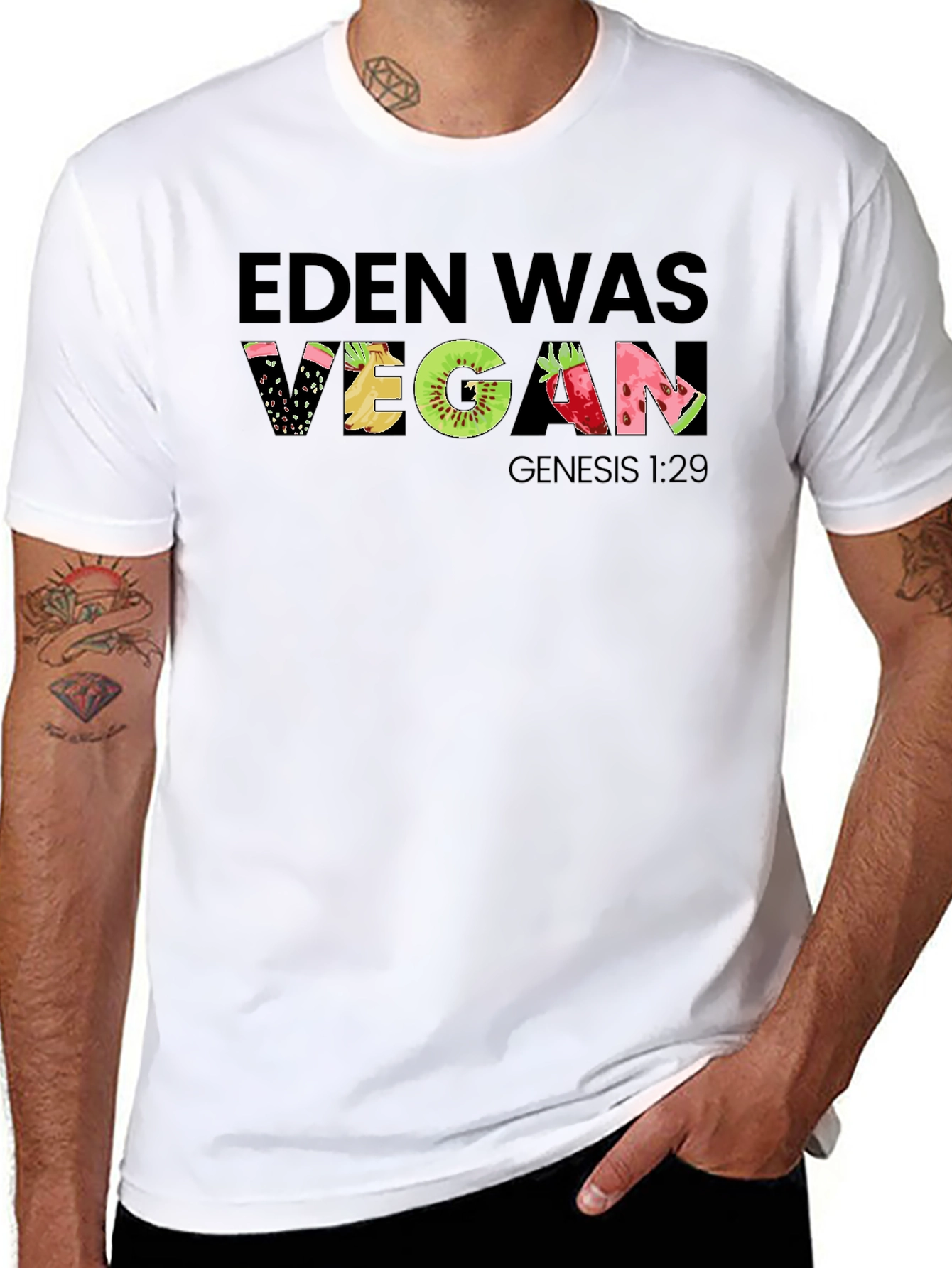 Eden Was Vegan Graphic T-Shirt