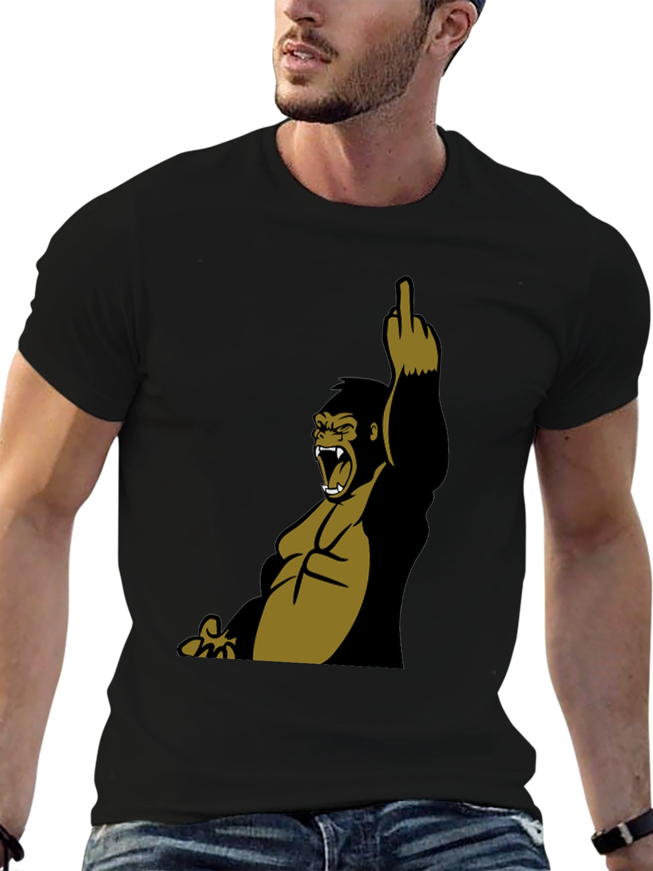 Graphic Gorilla Middle Finger T-Shirt