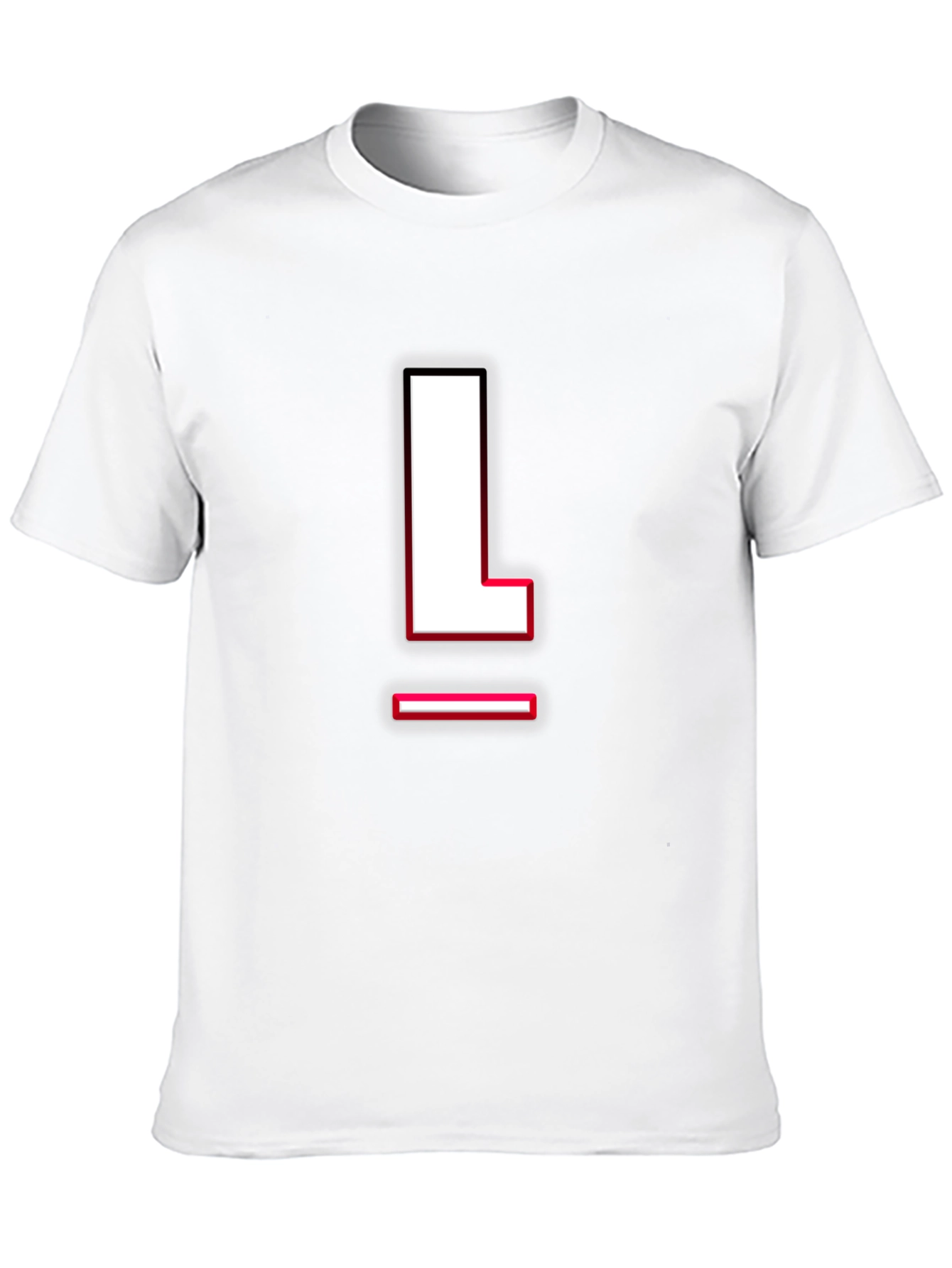 Letter L Graphic T-Shirt - Black