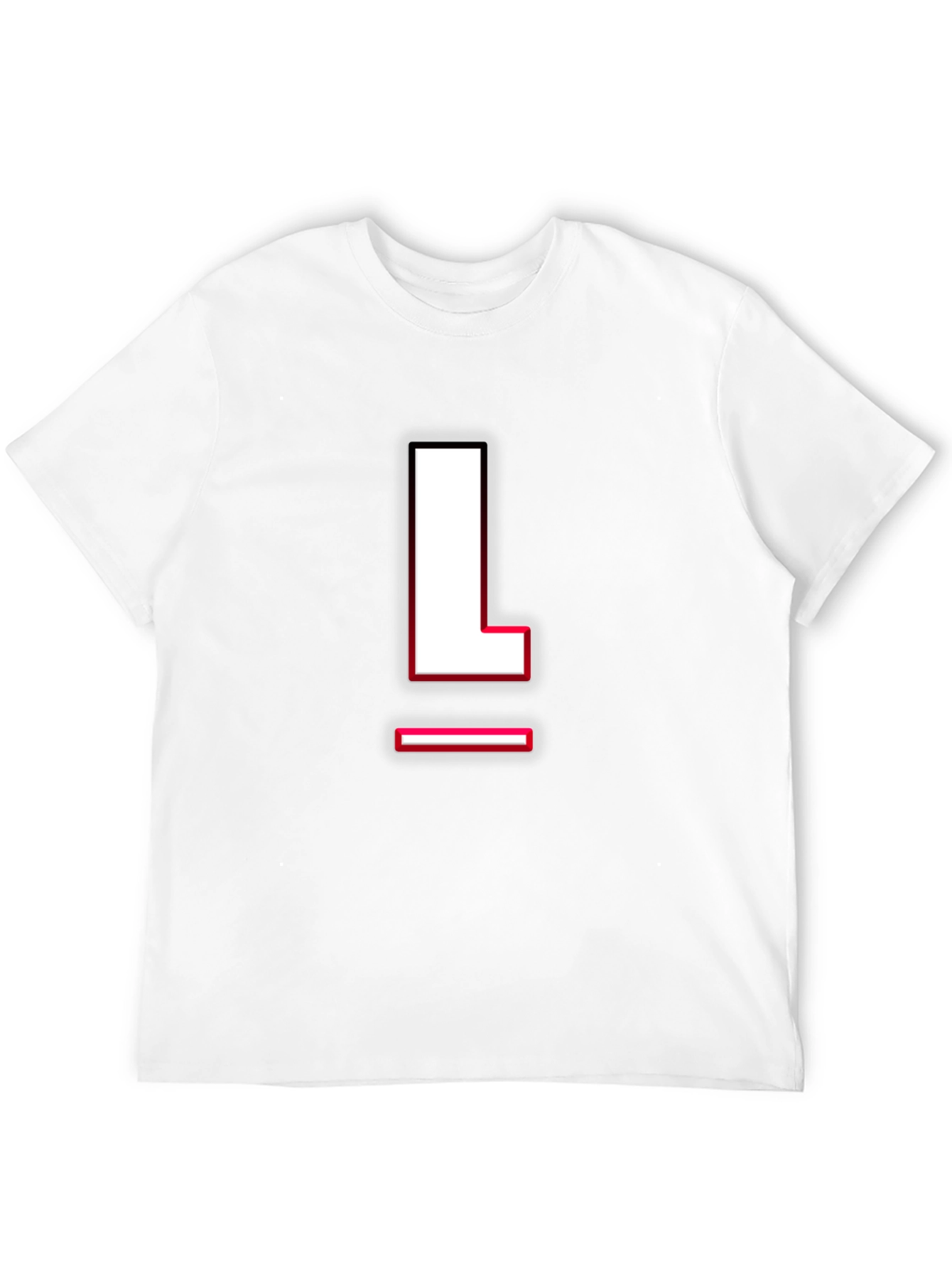 Letter L Graphic T-Shirt - Black