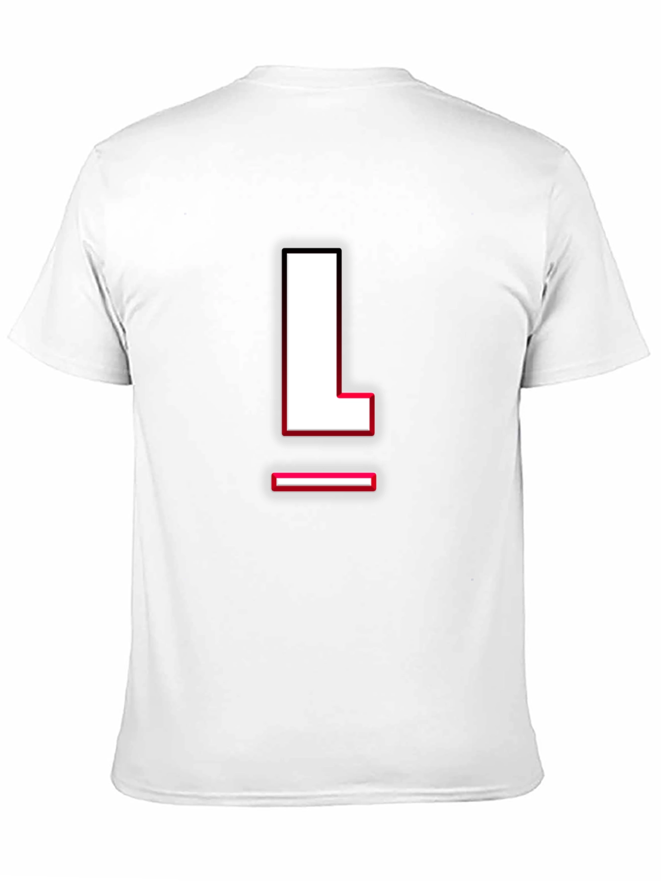 Letter L Graphic T-Shirt - Black