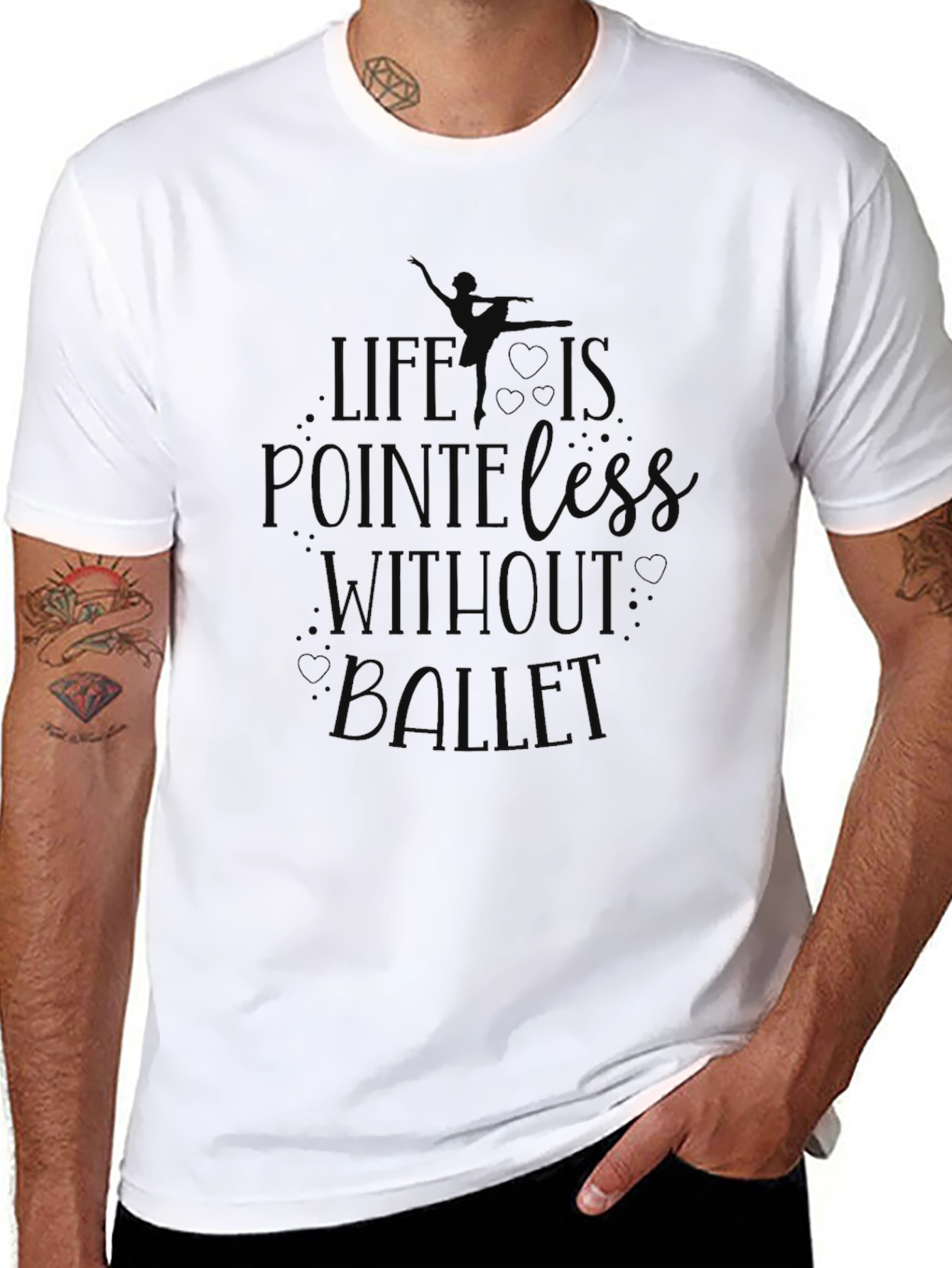 Life is Pointeless Without Ballet - Black T-Shirt