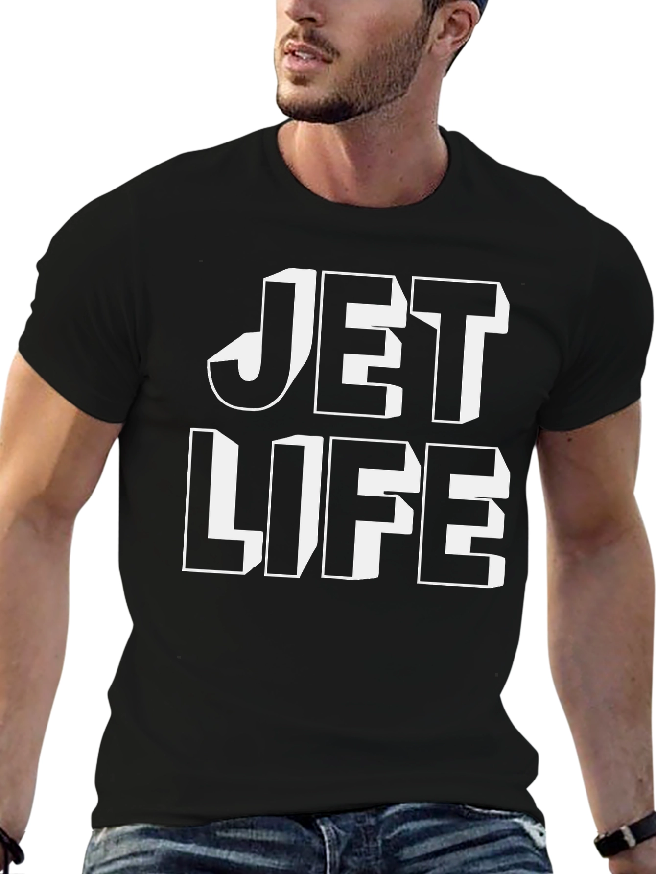 Jet Life Black Graphic T-Shirt