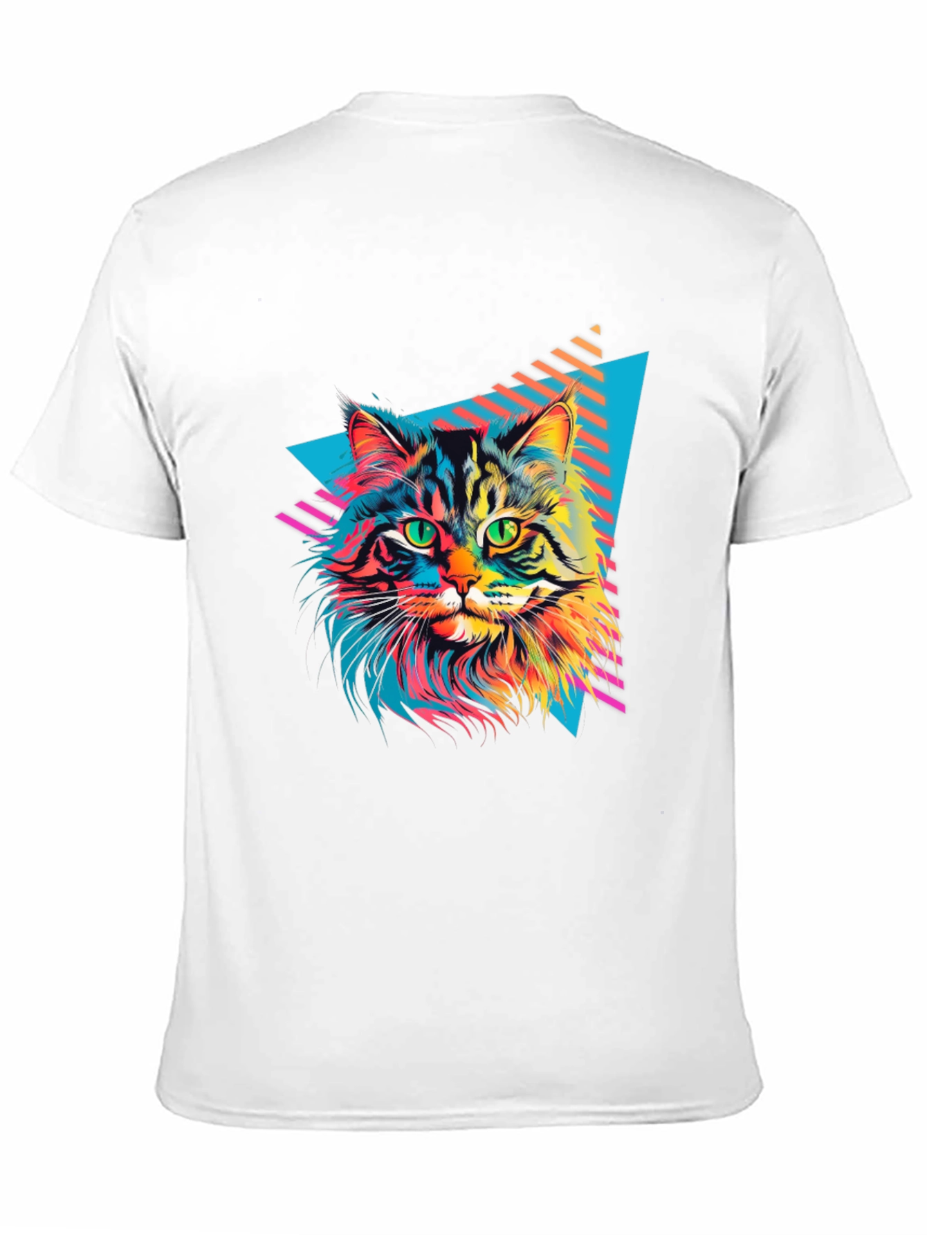 Retro Cat Graphic T-Shirt - Black