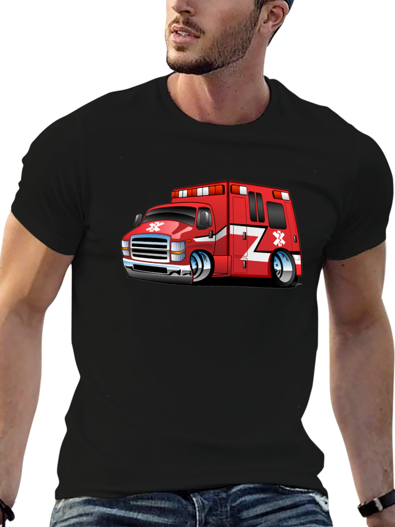 Cartoon Ambulance Graphic Tee