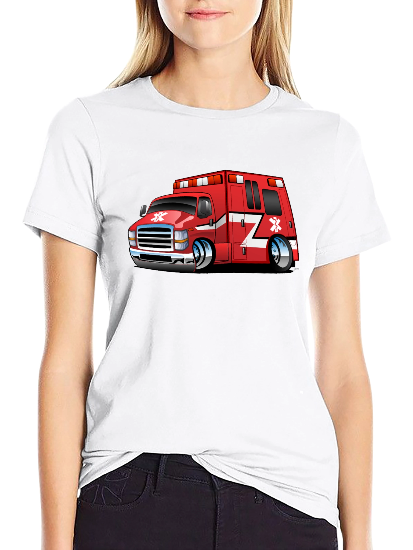 Cartoon Ambulance Graphic Tee