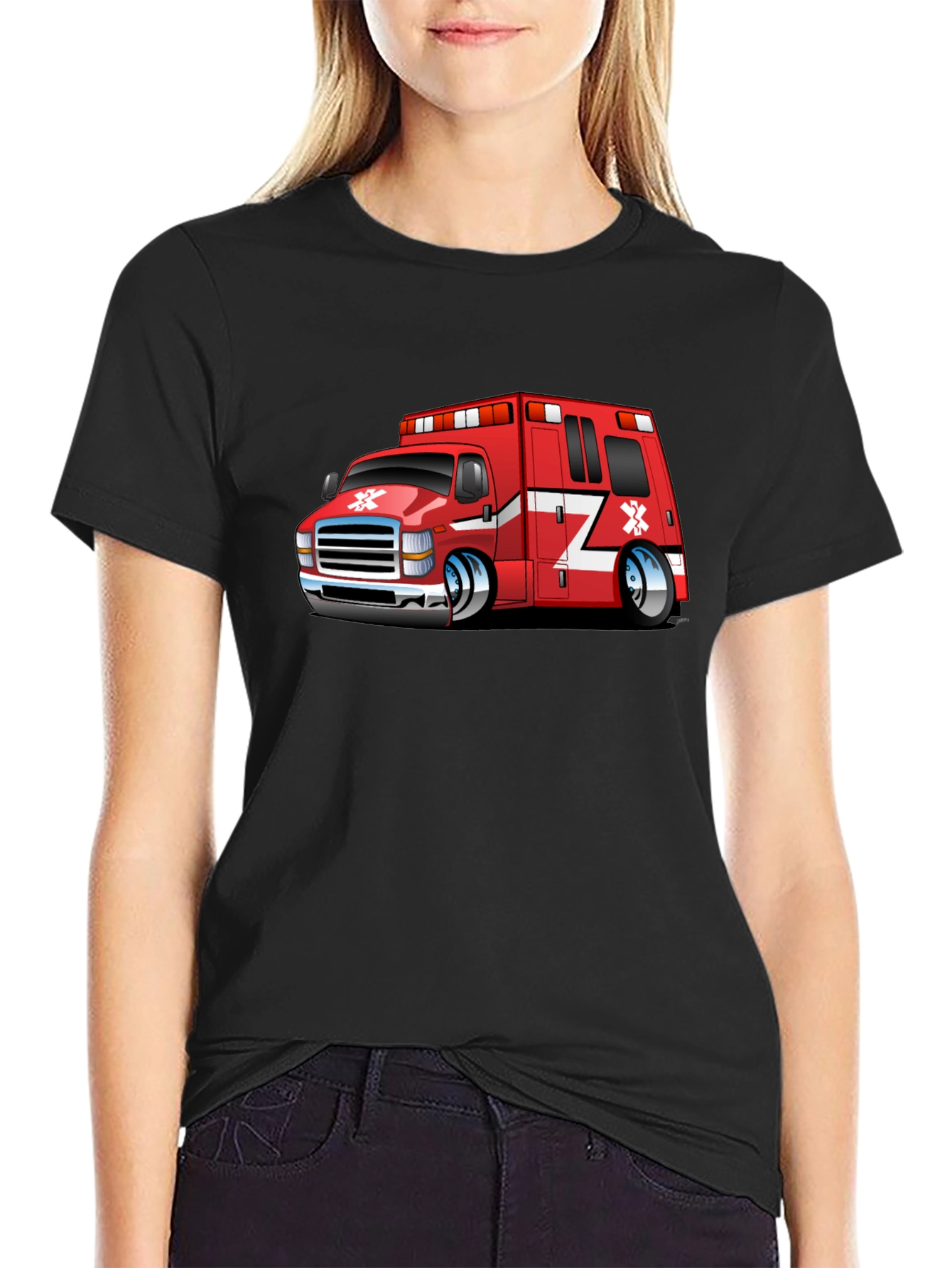 Cartoon Ambulance Graphic Tee