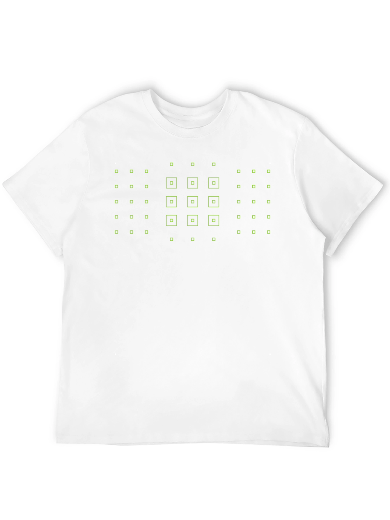 Abstract Grid Graphic Tee - Modern Black T-Shirt