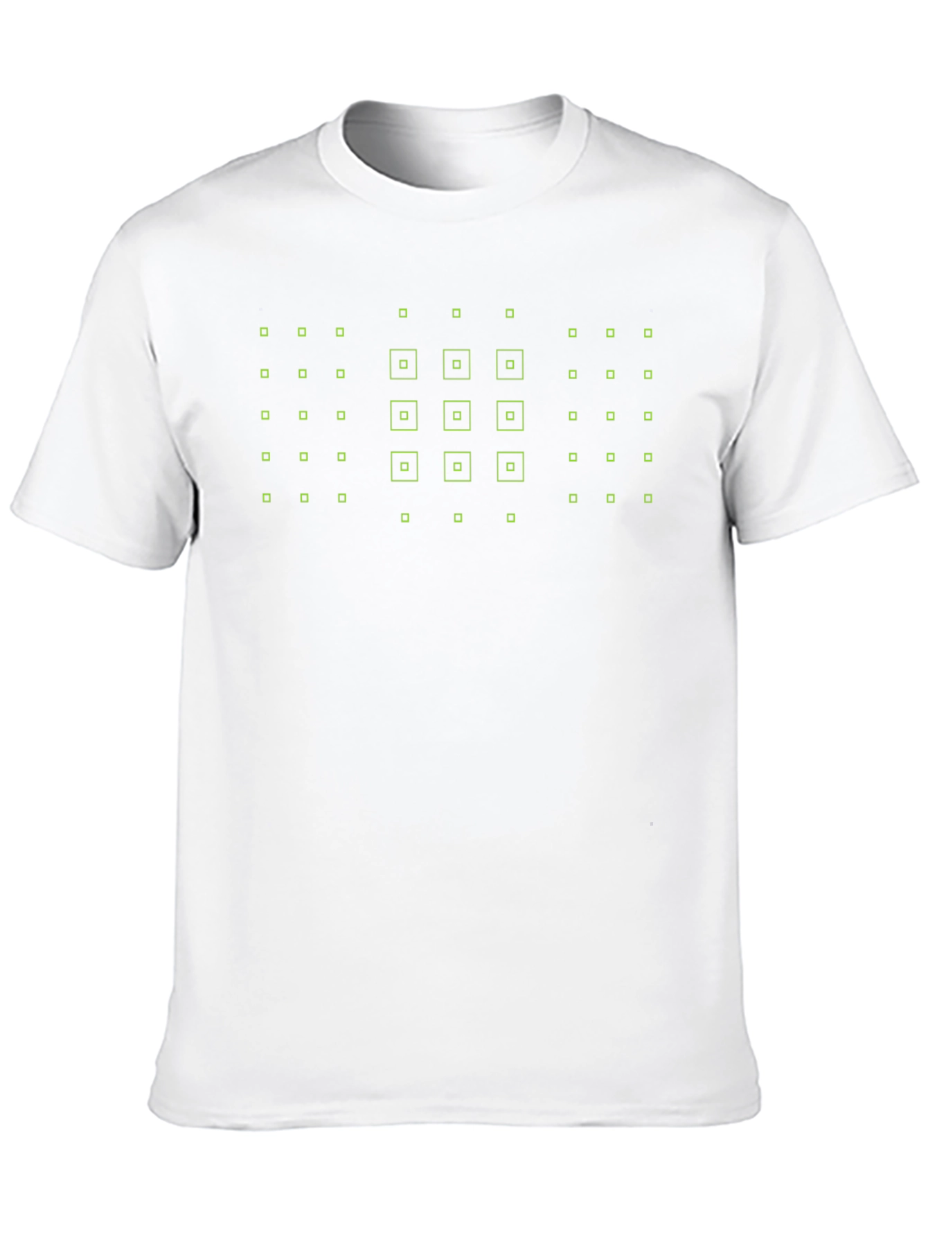 Abstract Grid Graphic Tee - Modern Black T-Shirt