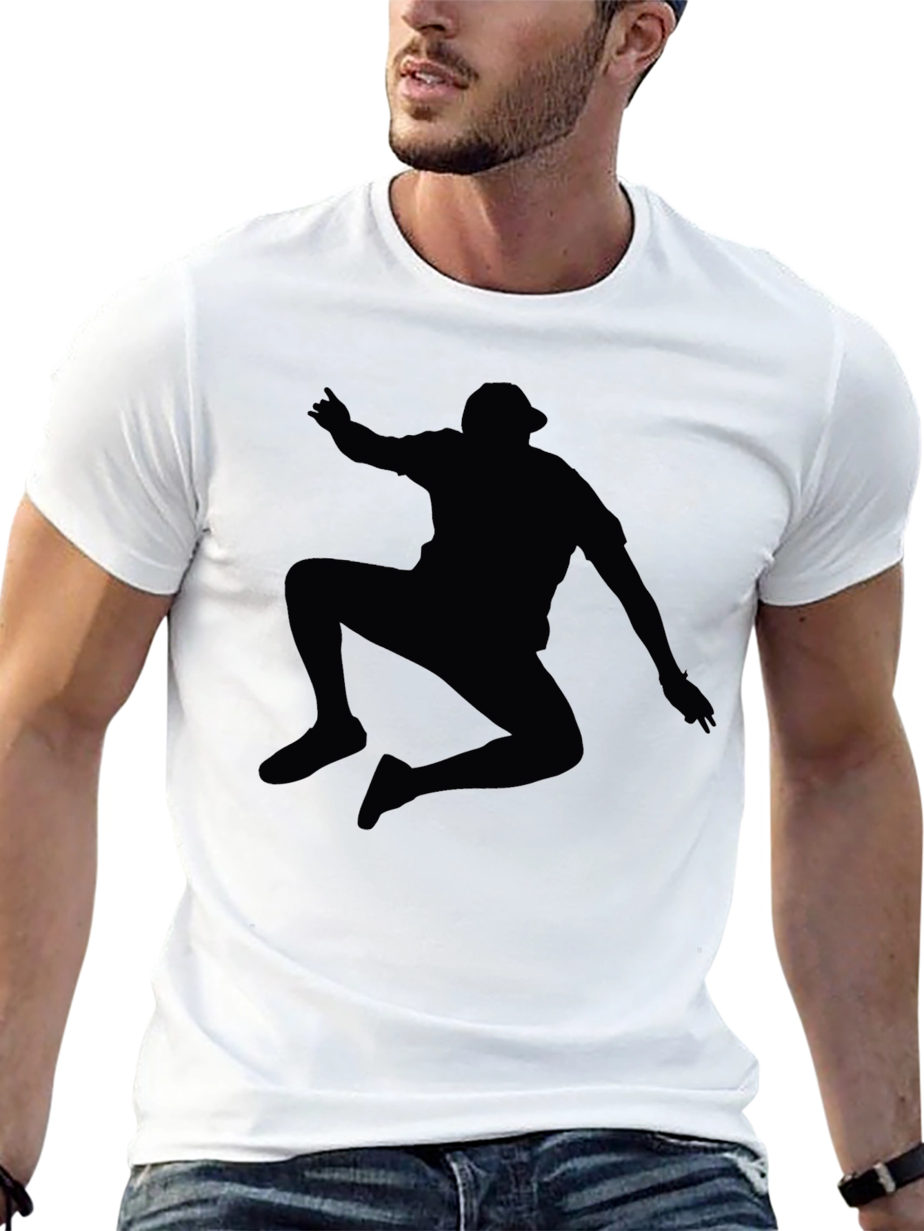 Black Skateboarder Silhouette Tee