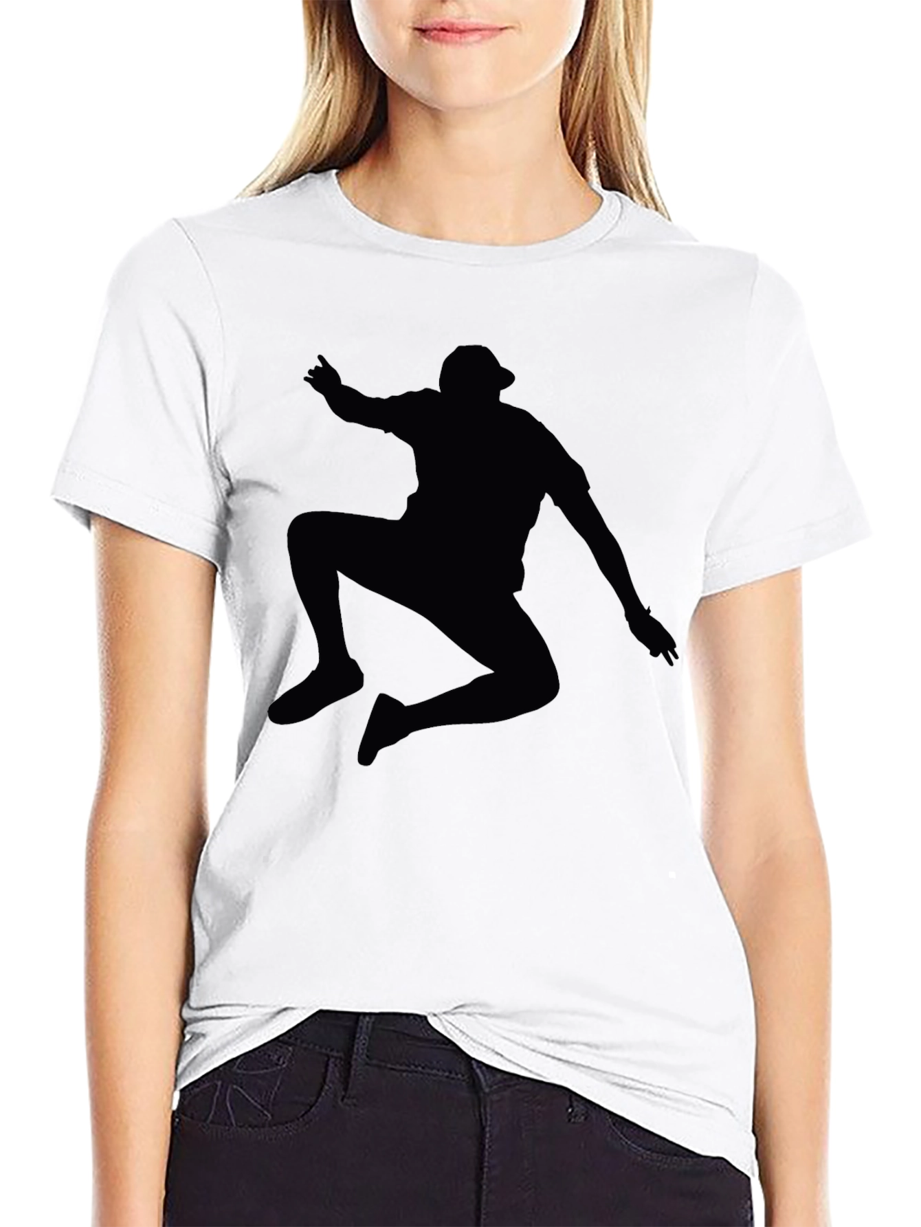 Black Skateboarder Silhouette Tee