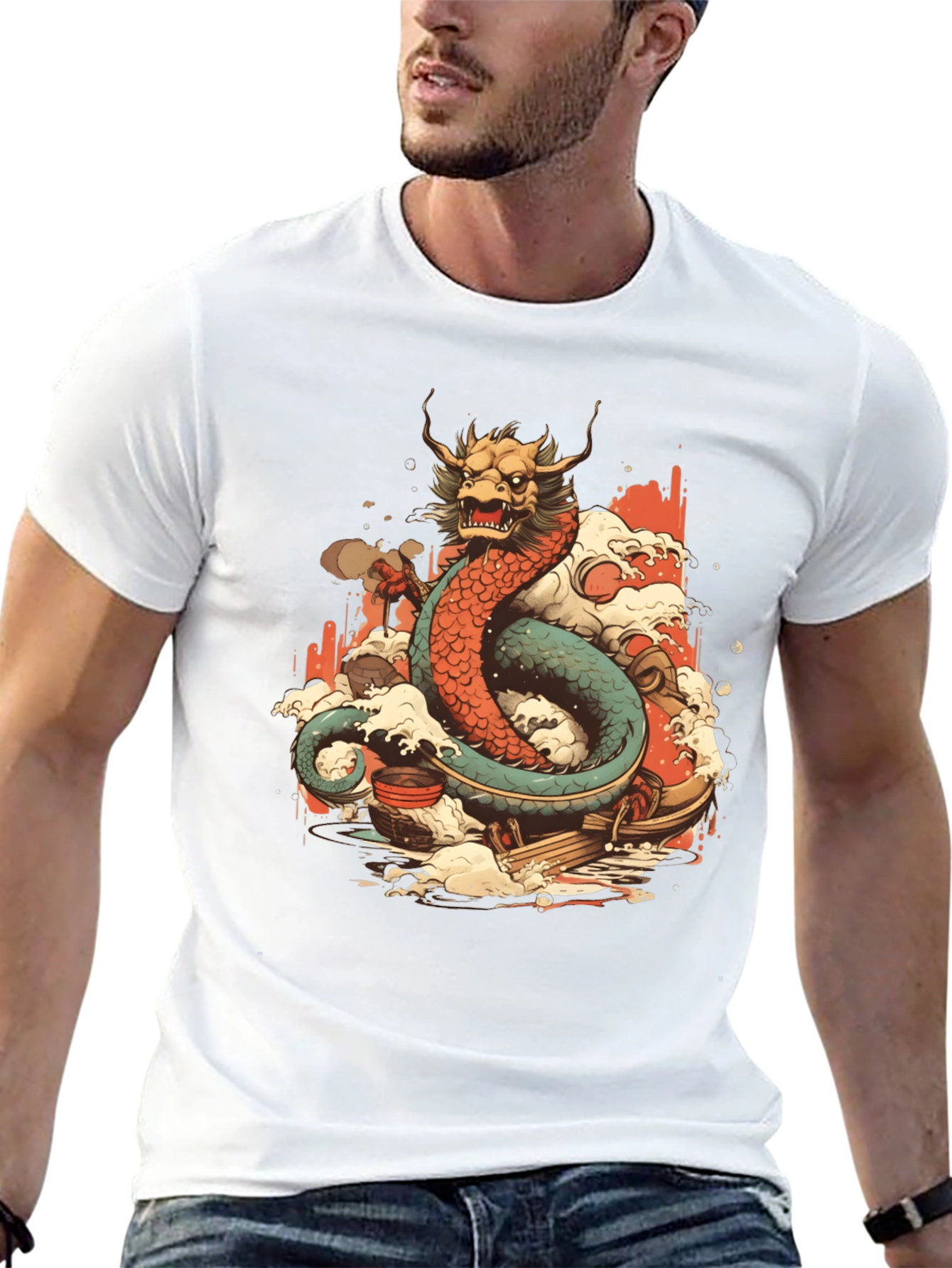 Dragon Graphic Tee - Unique Artistic Design