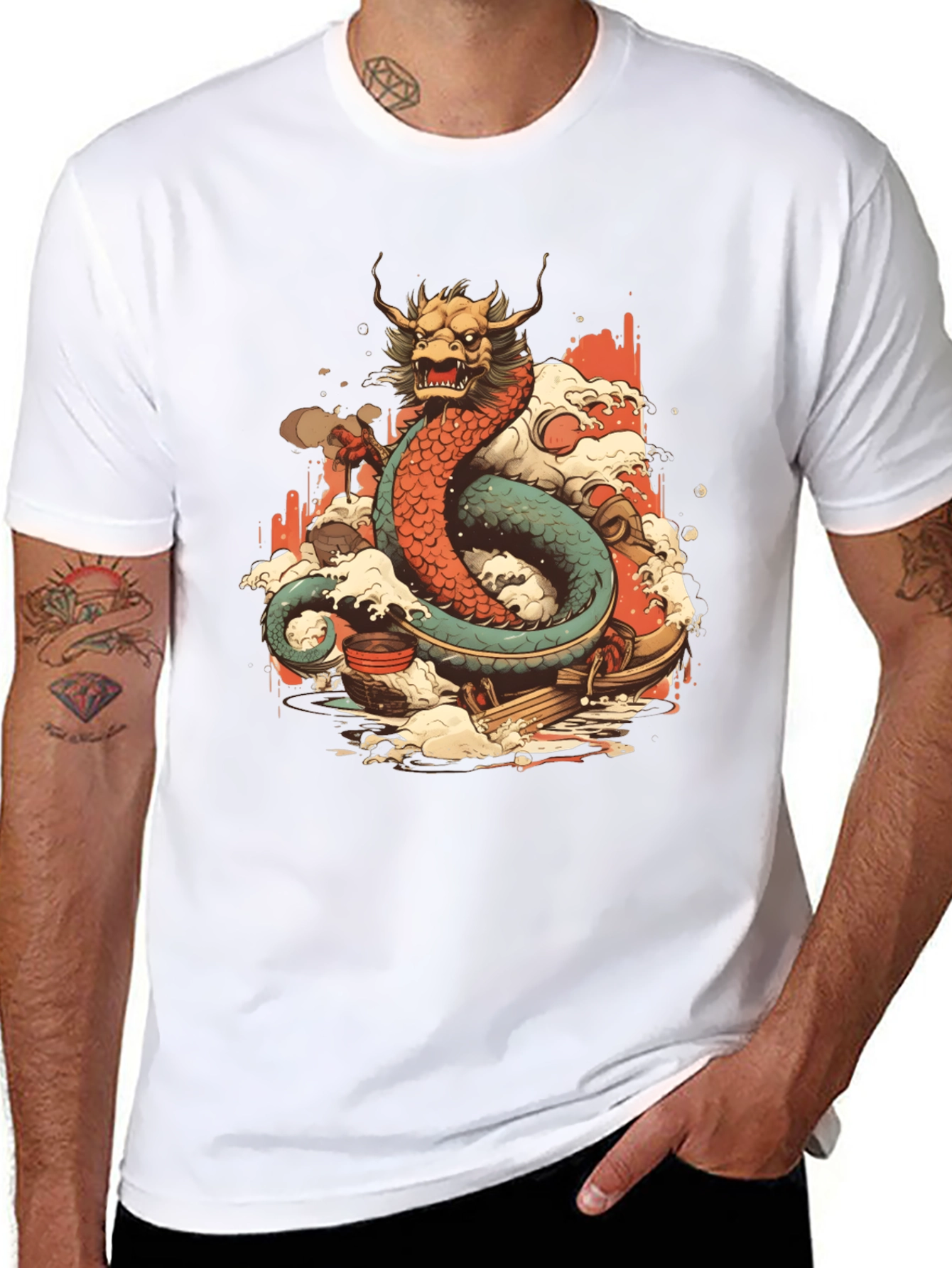 Dragon Graphic Tee - Unique Artistic Design