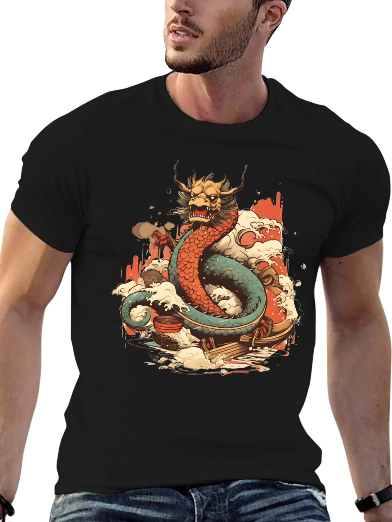 Dragon Graphic Tee - Unique Artistic Design