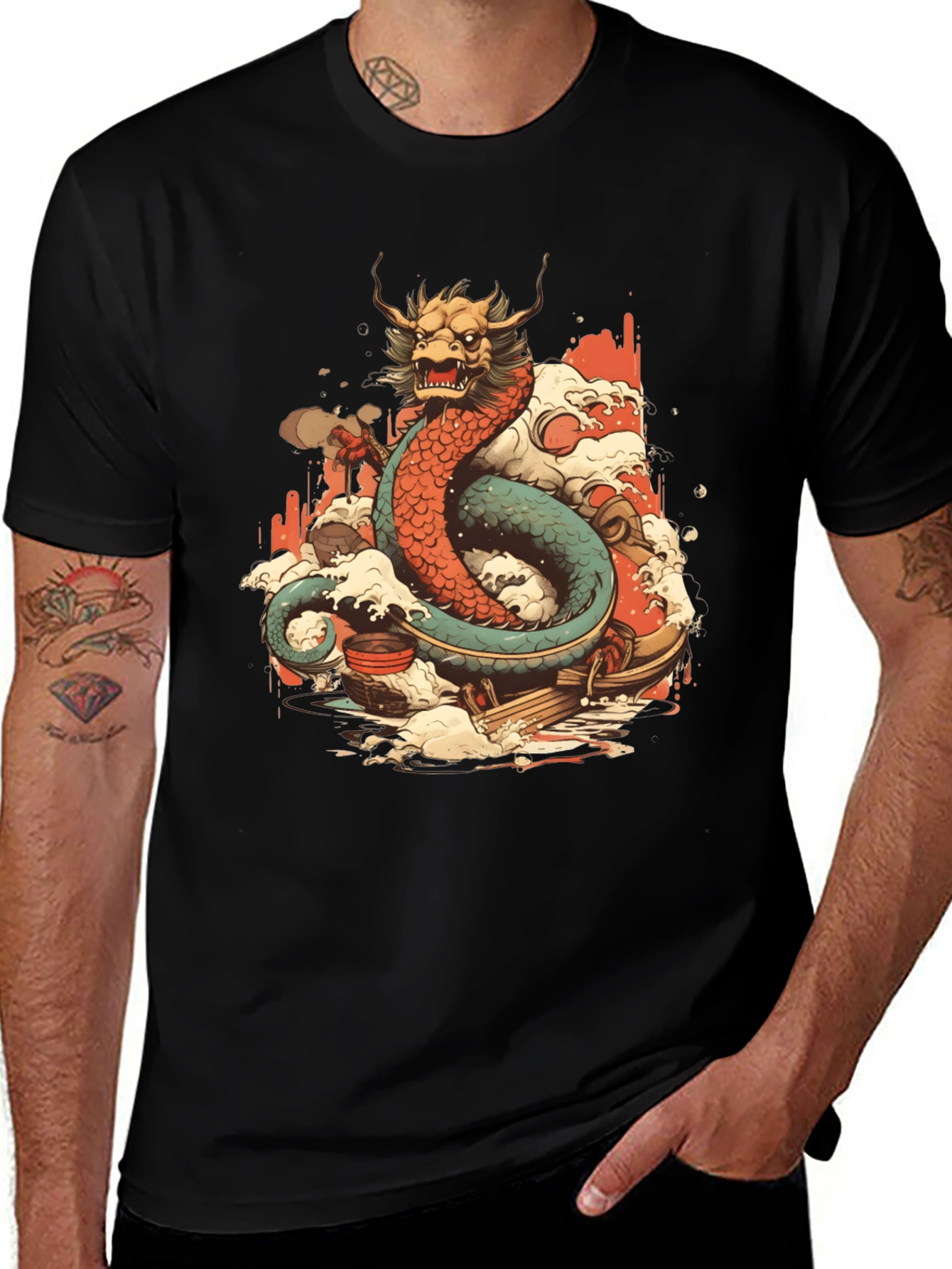 Dragon Graphic Tee - Unique Artistic Design