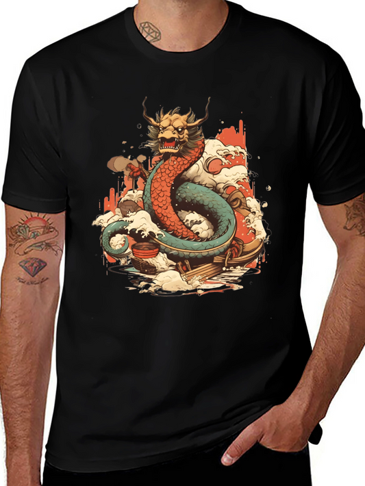 Dragon Graphic Tee - Unique Artistic Design