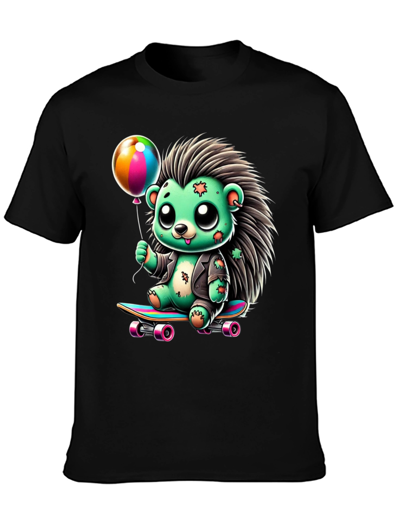 Skateboarding Hedgehog Graphic Tee