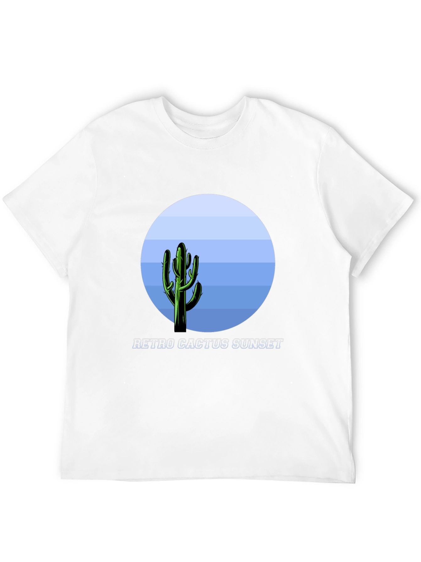 Retro Cactus Sunset Graphic T-Shirt