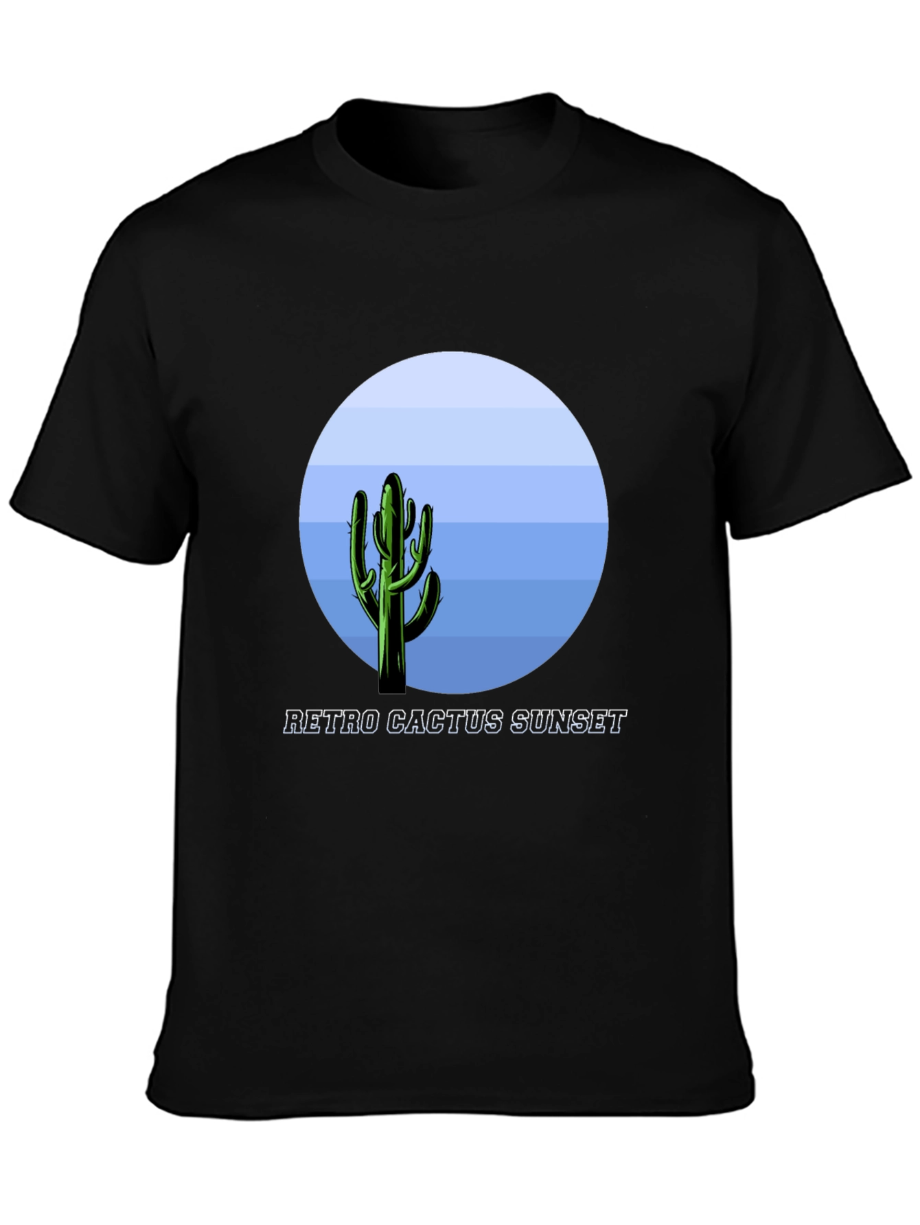 Retro Cactus Sunset Graphic T-Shirt