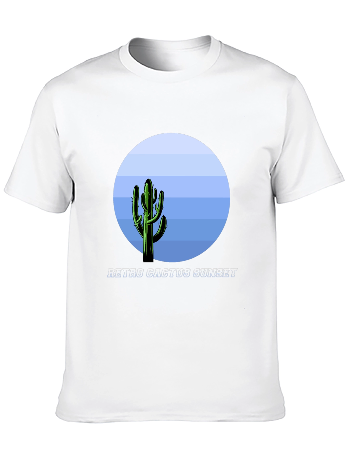 Retro Cactus Sunset Graphic T-Shirt