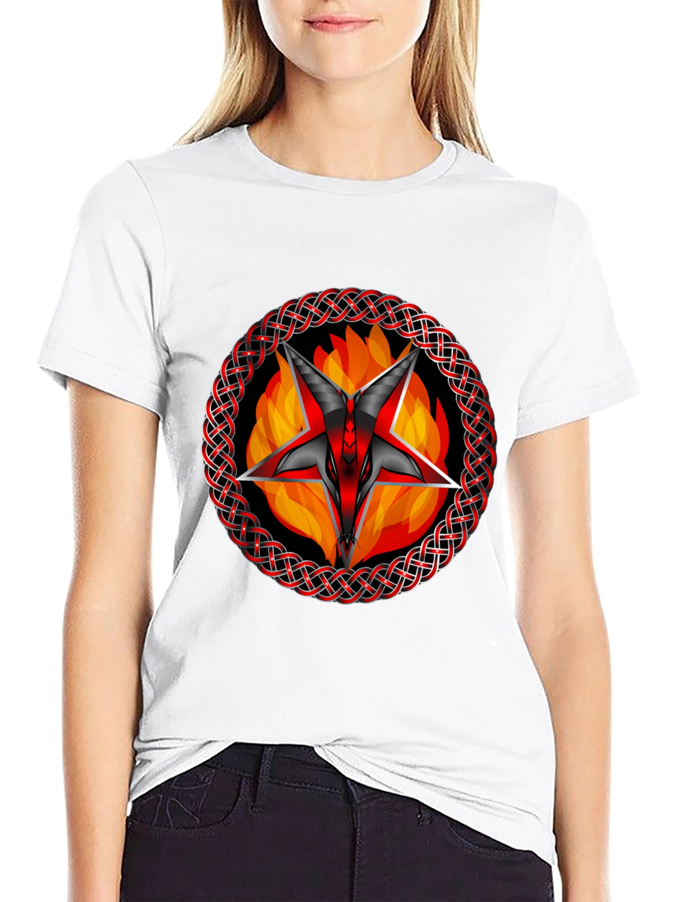 Baphomet Star T-Shirt - Gothic Occult Design