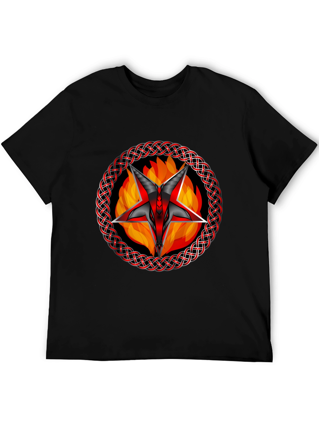 Baphomet Star T-Shirt - Gothic Occult Design
